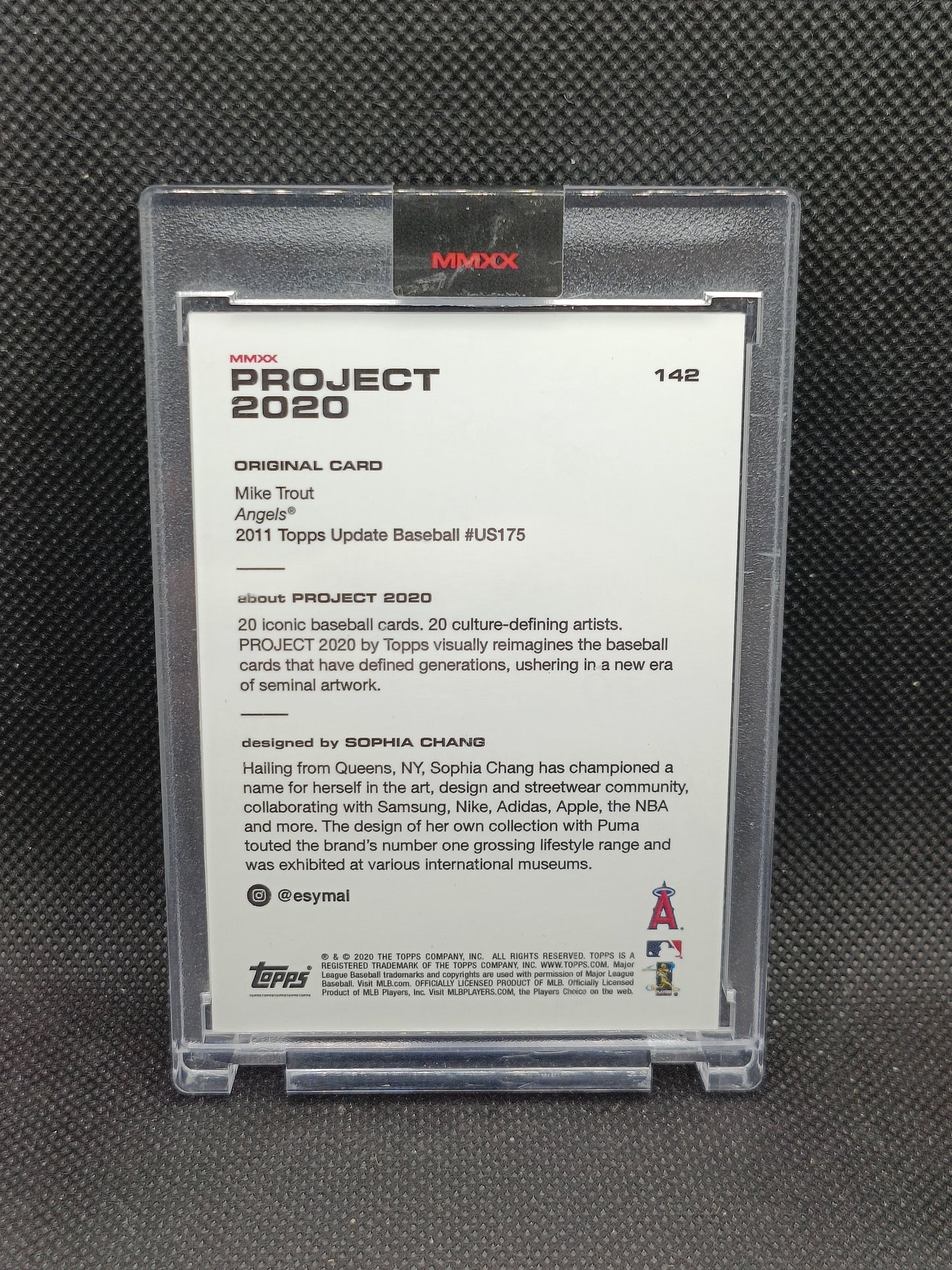 Mike Trout - Topps Project 2020 Sophia Chang - Print Run 14,821 - LA Angels