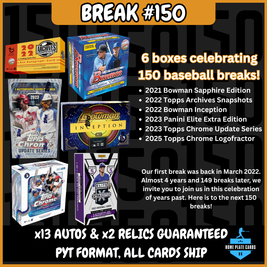 Break #150 - Six Box Celebration Break - 13 Autos & 2 Relics - Full PYT