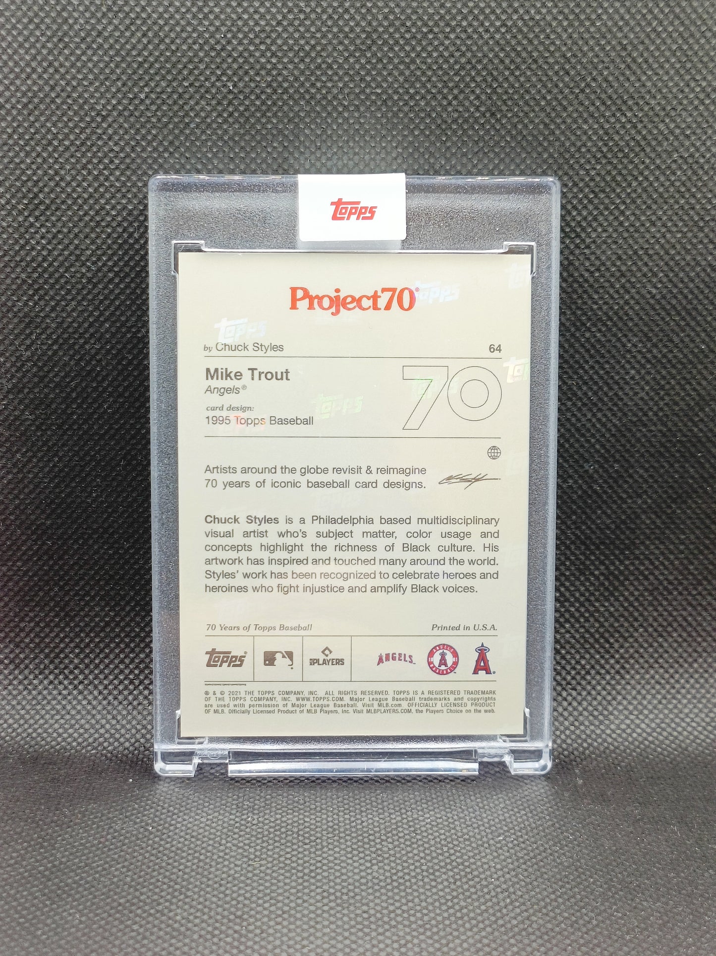Mike Trout - Topps Project 70 Chuck Styles - Print Run 8,459 - LA Angels