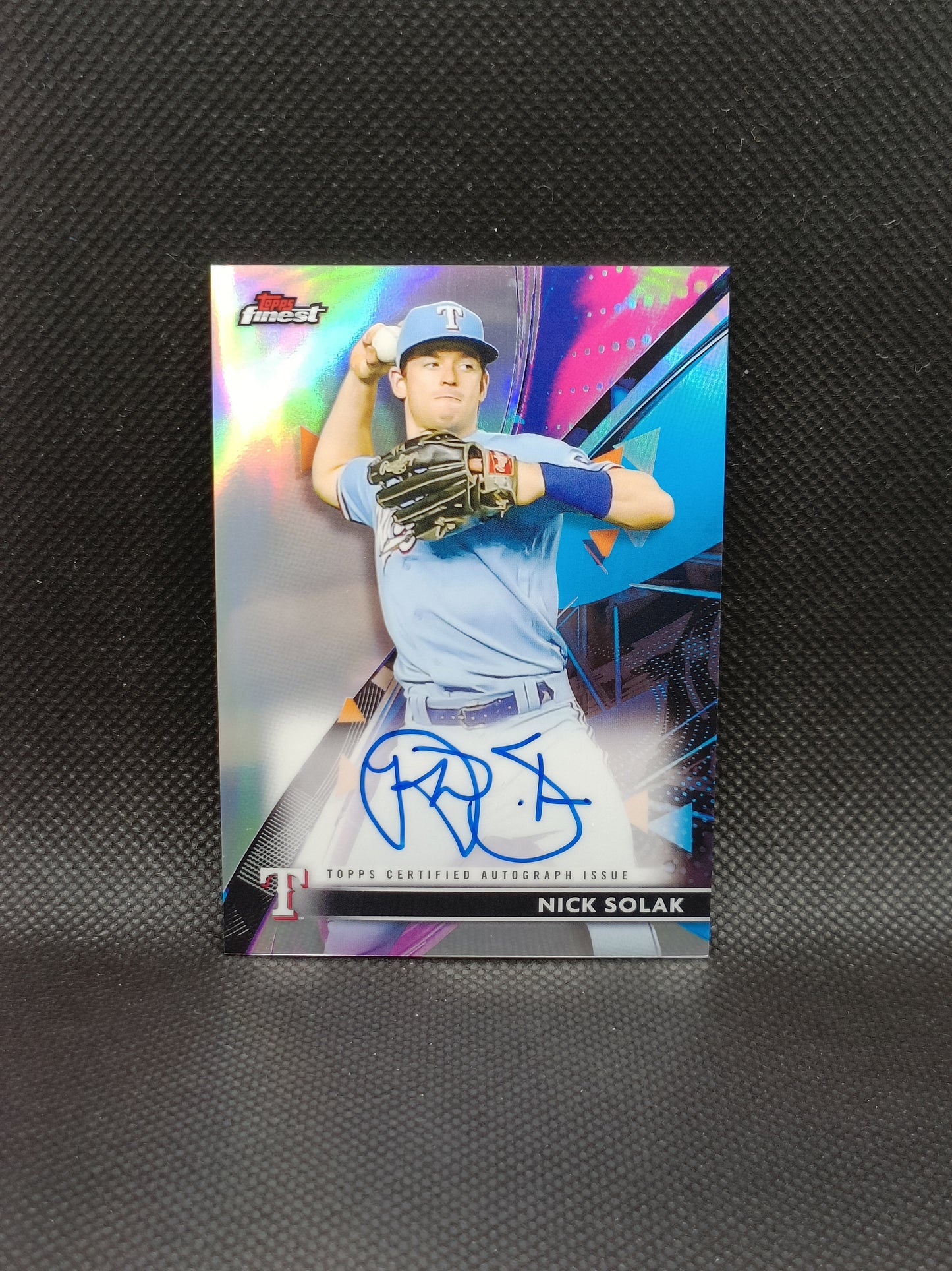 Nick Solak - 2021 Topps Finest Auto - Texas Rangers