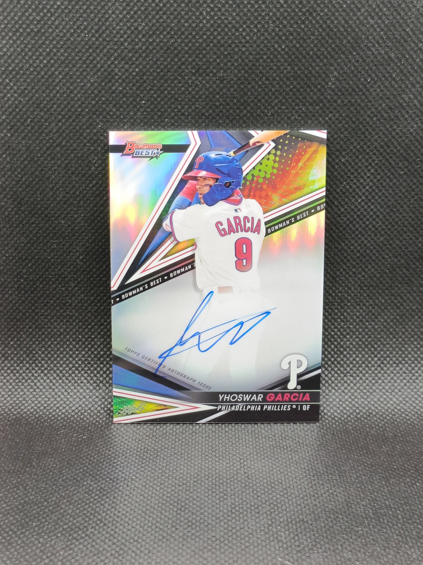 Yhoswar Garcia - 2022 Bowman's Best Auto Refractor - Philadelphia Phillies
