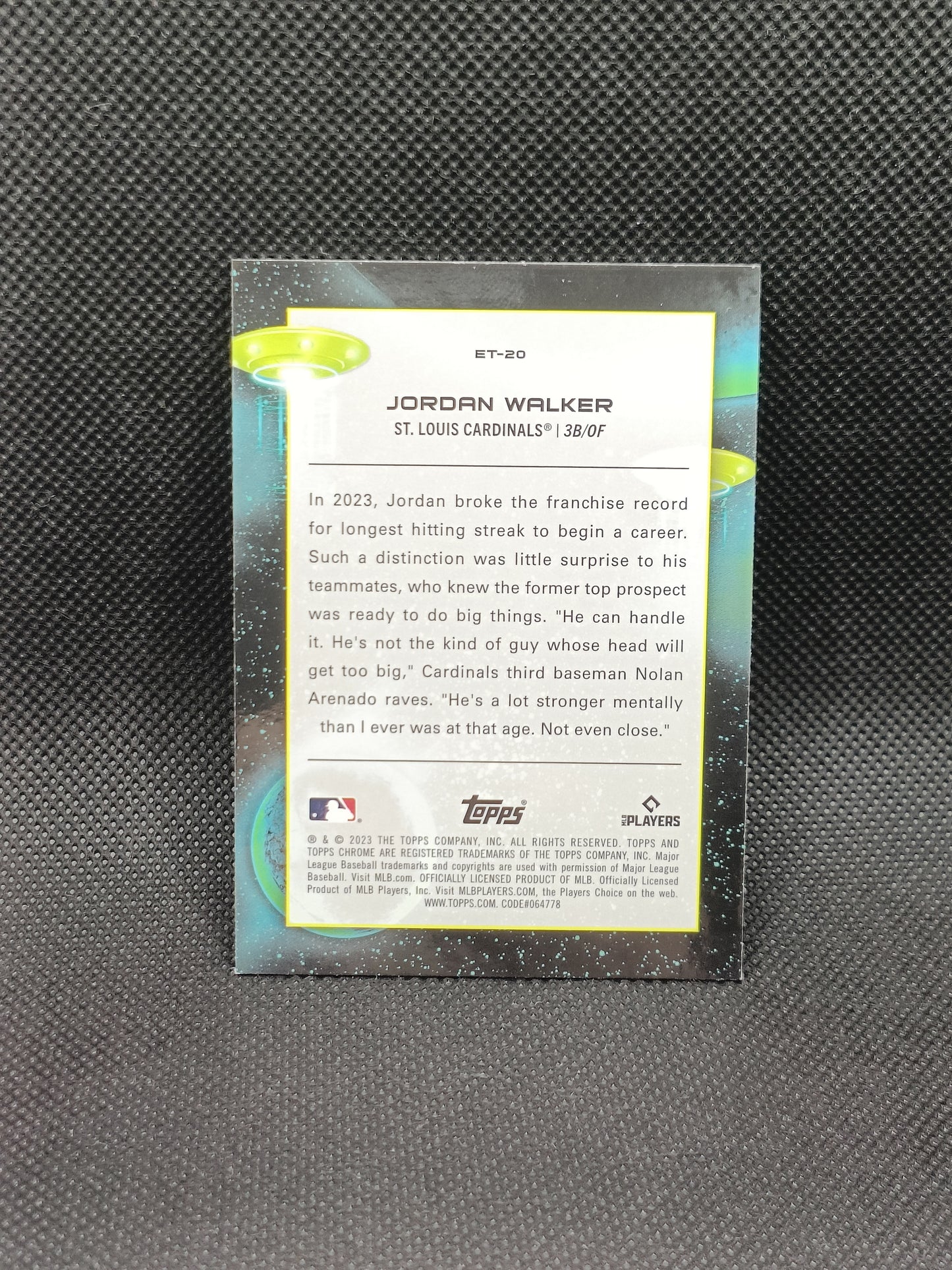 Jordan Walker - 2023 Topps Chrome Rookie Extraterrestrial Talent Insert - St Louis Cardinals