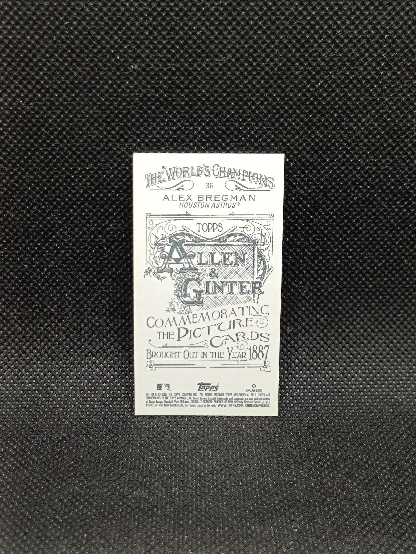 Alex Bregman - 2023 Allen & Ginter Mini A&G Back Variation - Houston Astros