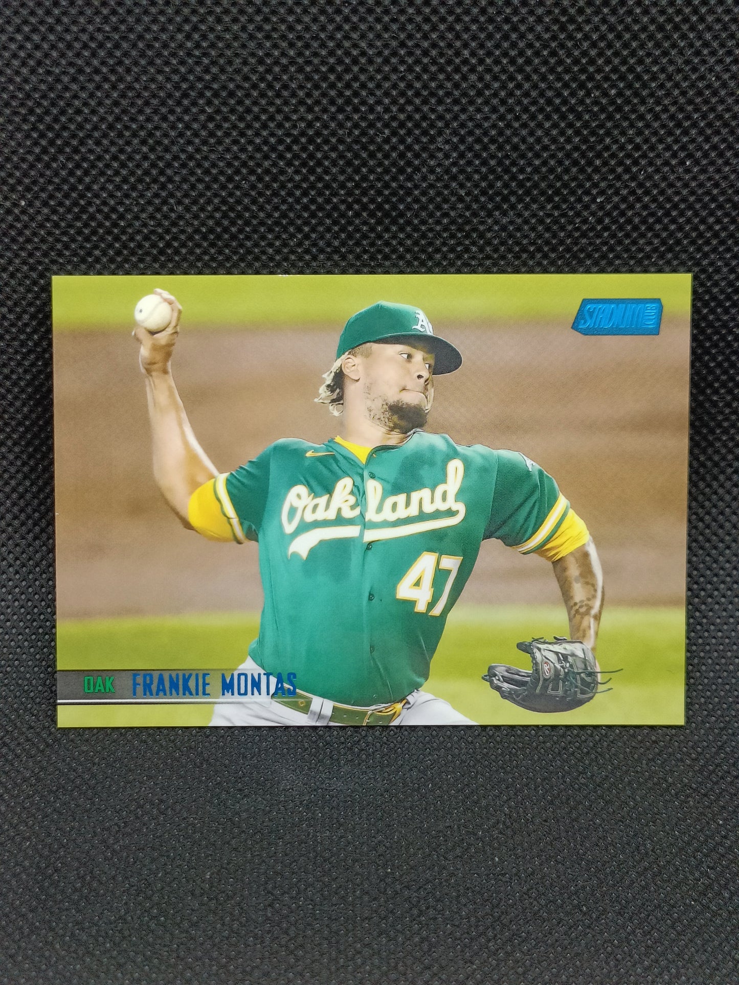 Frankie Montas - 2021 Topps Stadium Club Blue Foil /50 - Oakland Athletics