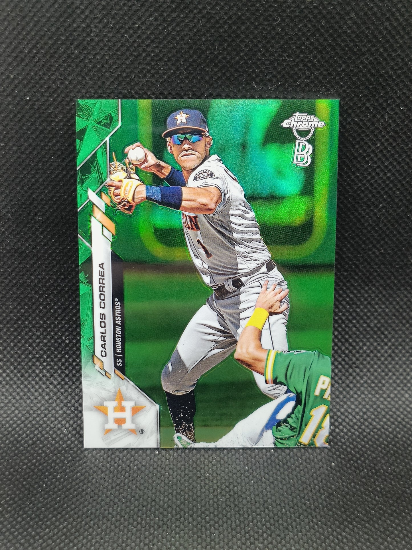 Carlos Correa - 2020 Topps Chrome Ben Baller Green Refractor /99 - Houston Astros