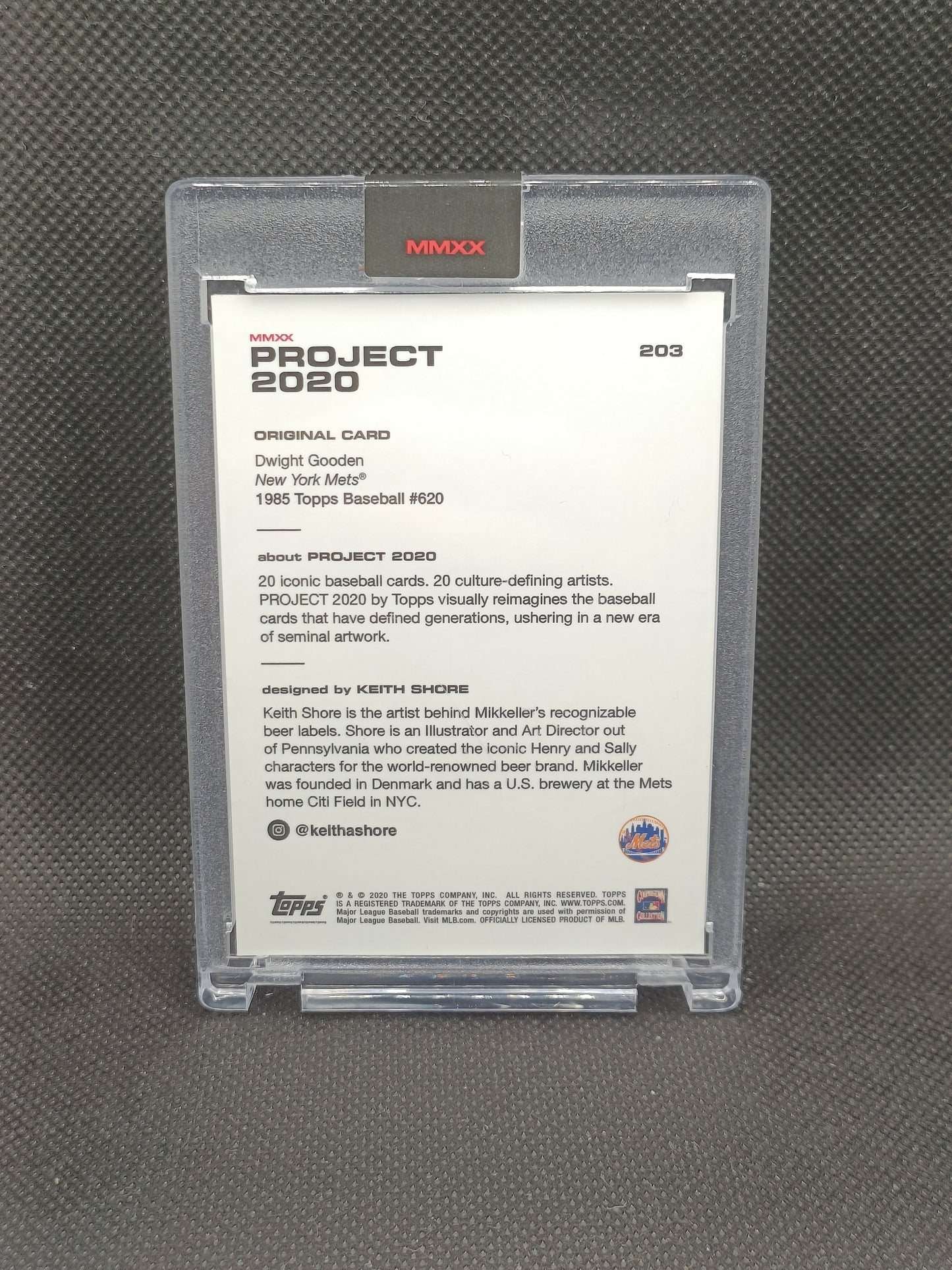 Dwight Gooden - Topps Project 2020 Keith Shore - Print Run 3,652 - New York Mets