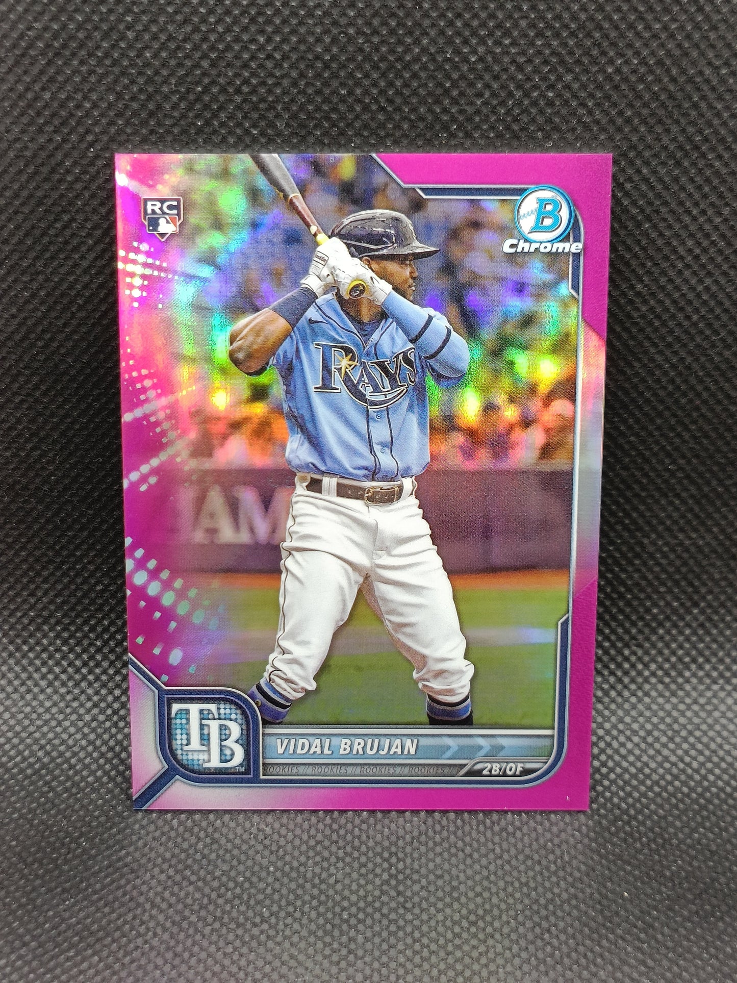 Vidal Brujan - 2022 Bowman Chrome Rookie Fuchsia Refractor /299 - Tampa Bay Rays