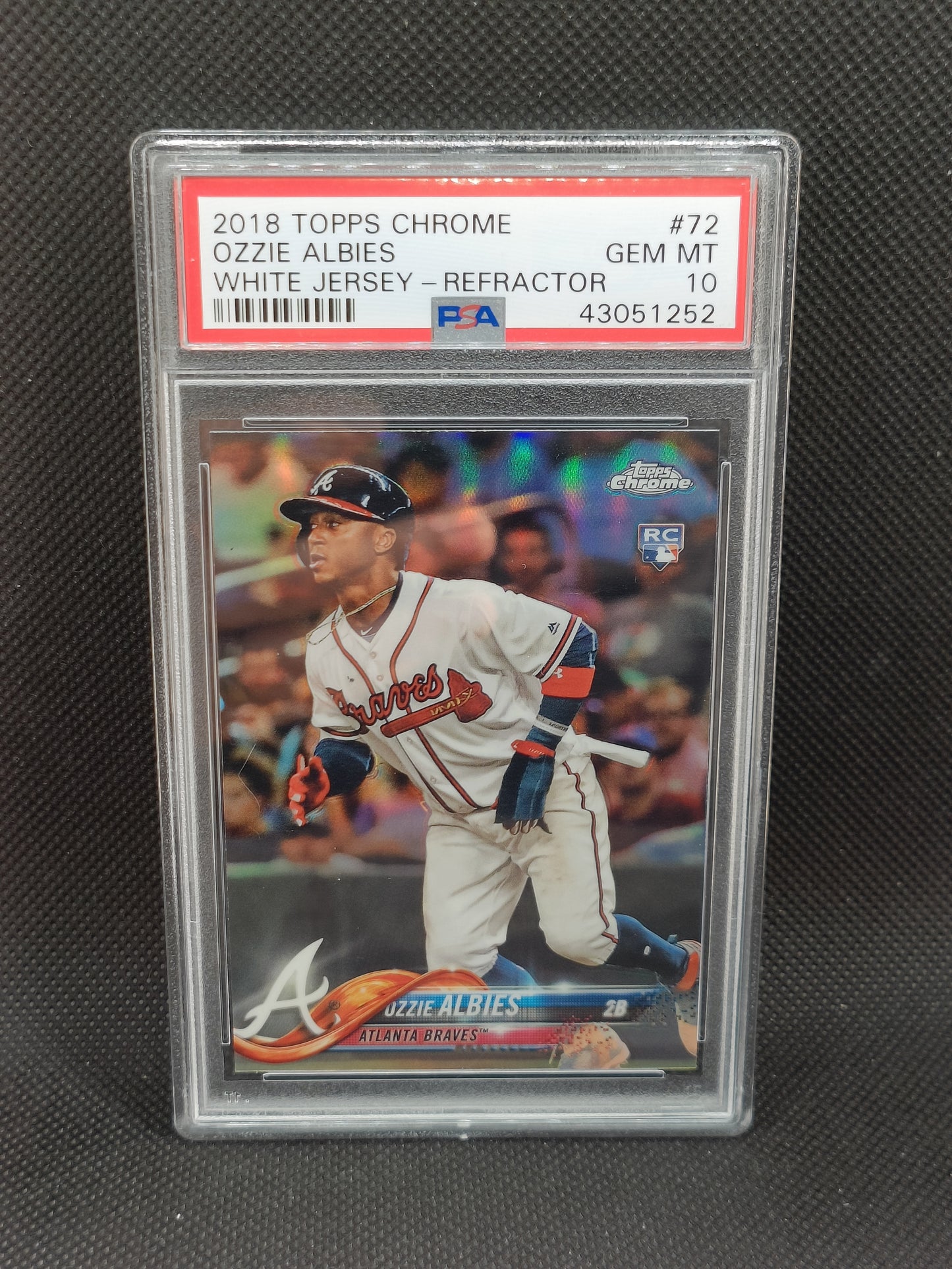 Ozzie Albies - 2018 Topps Chrome Rookie Refractor - PSA 10 - Atlanta Braves