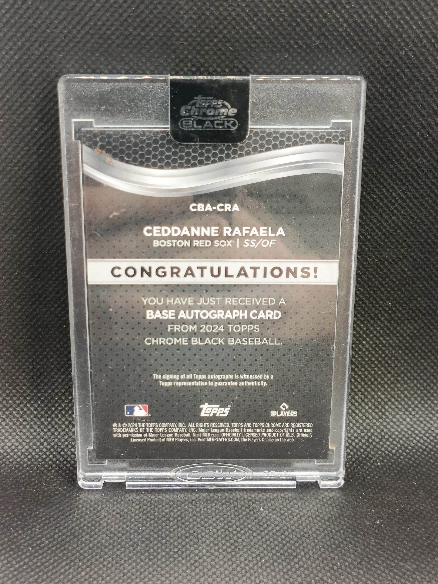 Ceddanne Rafaela - 2024 Topps Chrome Black Rookie Auto - Boston Red Sox
