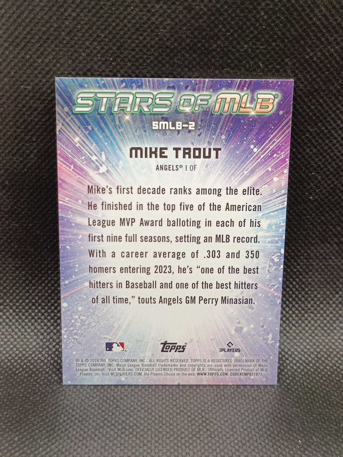 Mike Trout - 2024 Topps Series One Stars Of MLB - LA Angels