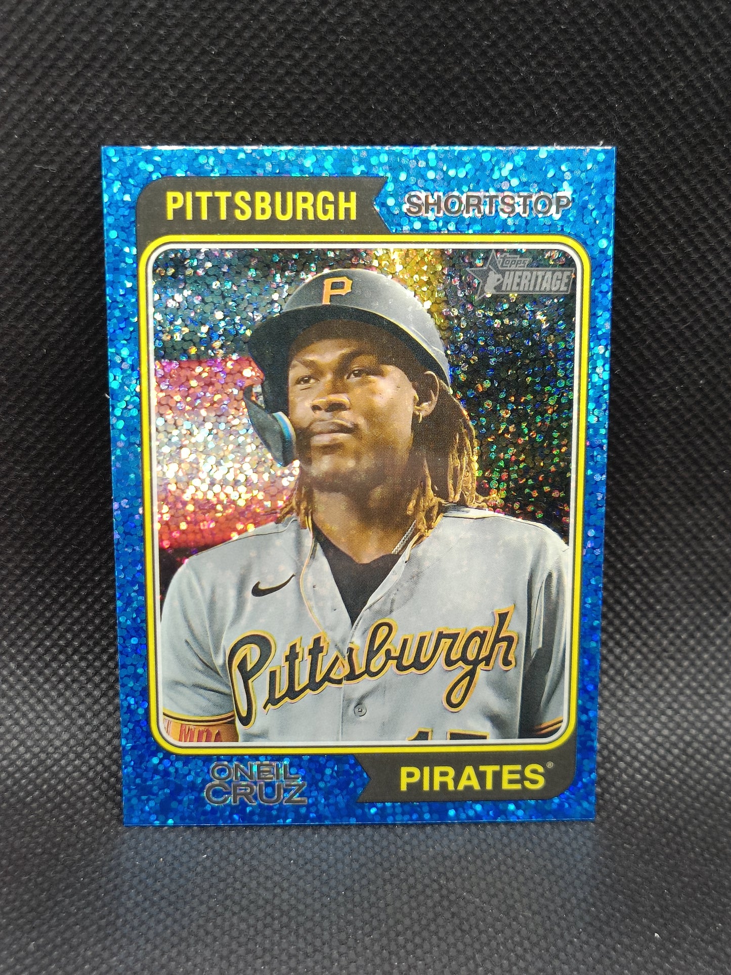 Oneil Cruz - 2023 Topps Heritage Blue Sparkle - Pittsburgh Pirates