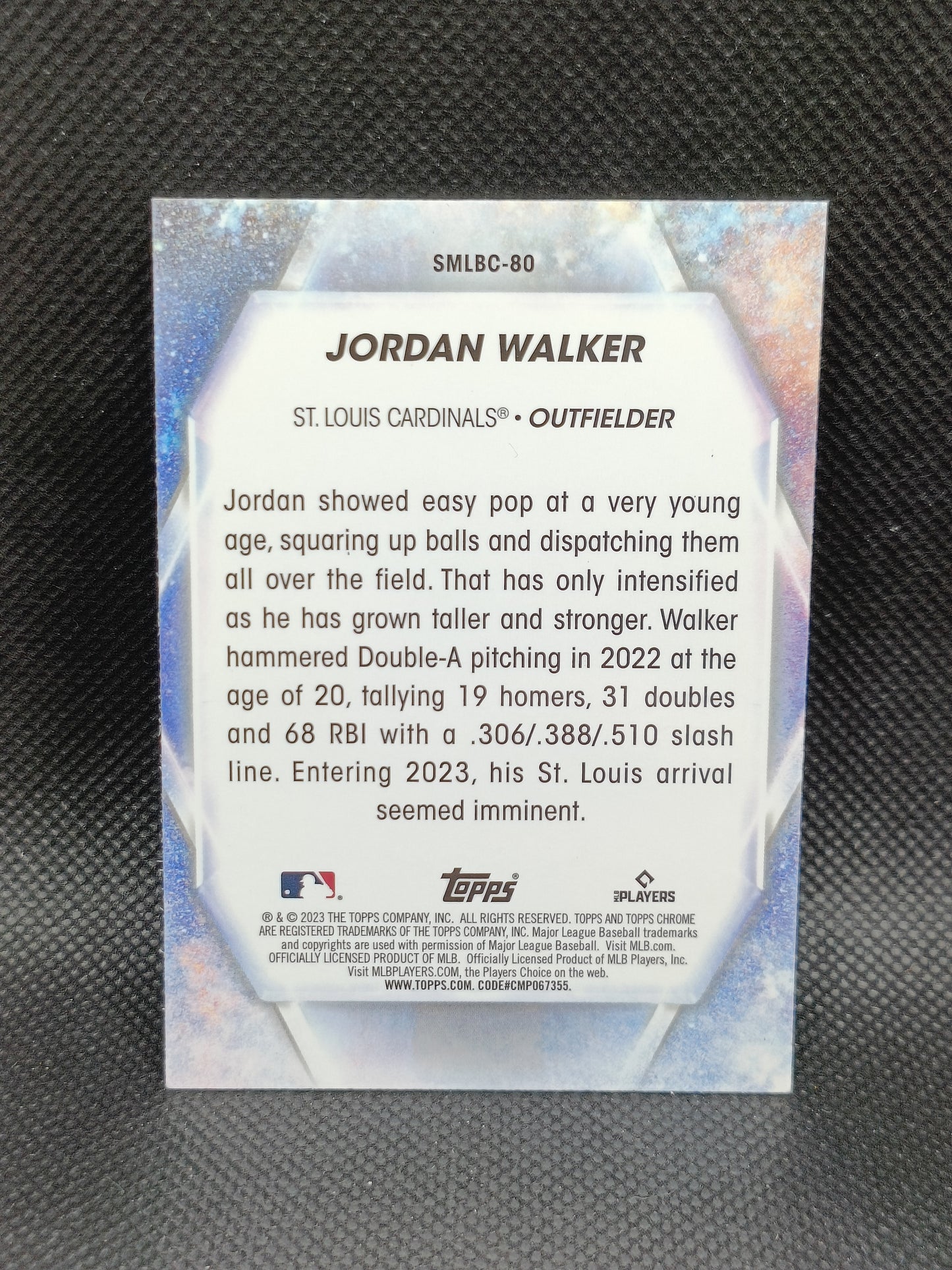 Jordan Walker - 2023 Topps Update Series Stars Of MLB Chrome Rookie Insert - St Louis Cardinals