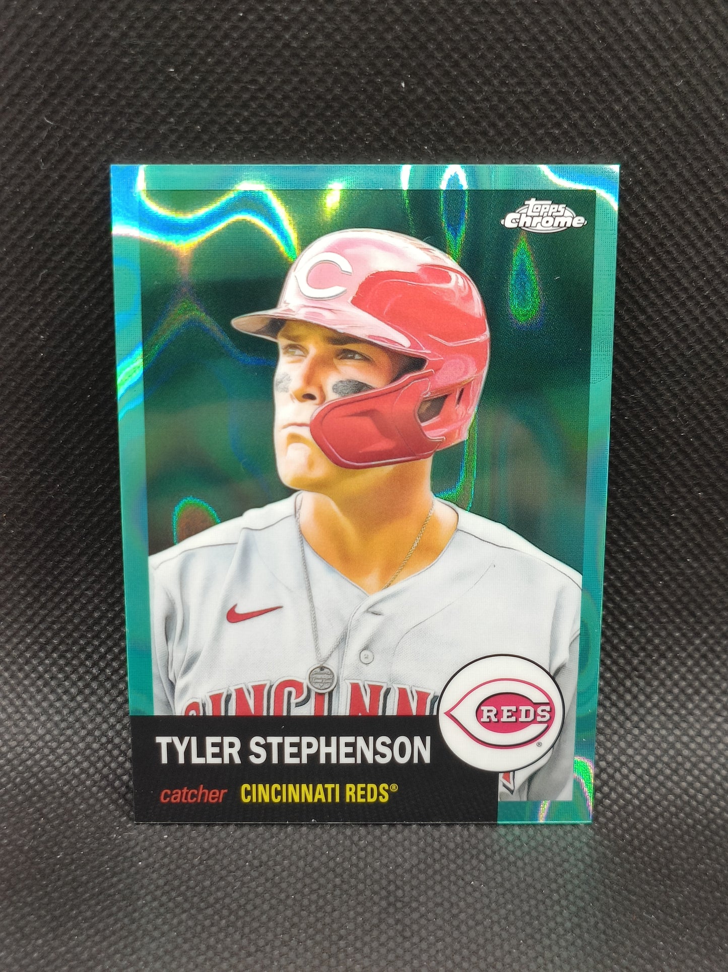 Tyler Stephenson - 2022 Topps Chrome Platinum Anniversary Aqua Lava /299 - Cincinnati Reds