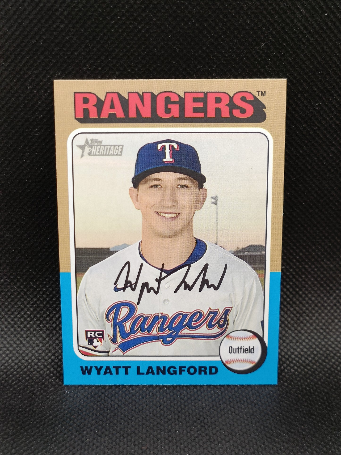 Wyatt Langford - 2024 Topps Heritage High Number Rookie - Texas Rangers