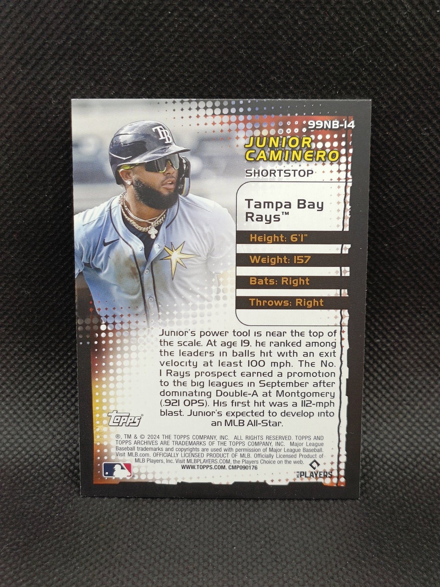Junior Caminero - 2024 Topps Archives Rookie New Breed Insert - Tampa Bay Rays