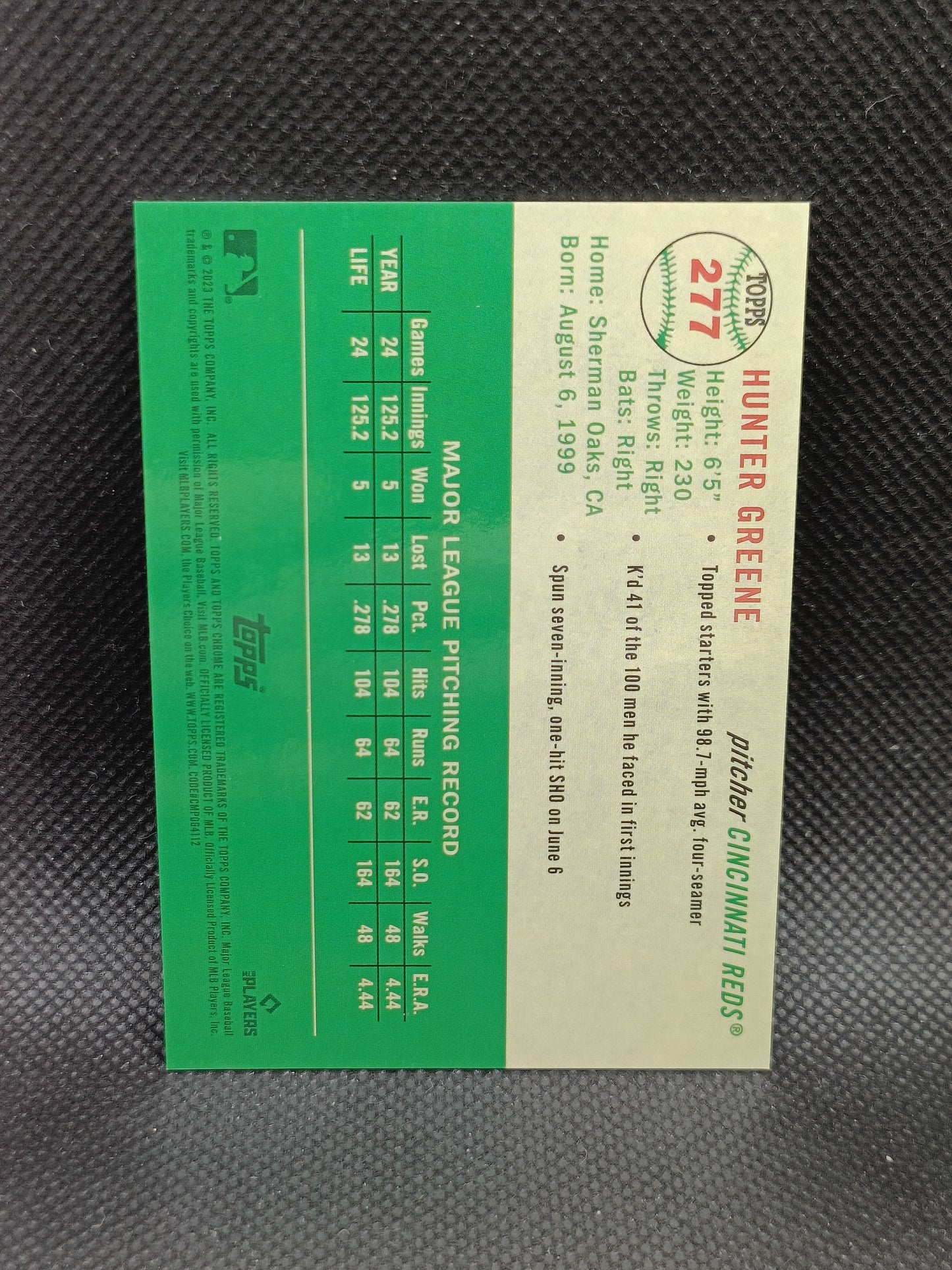 Hunter Greene - 2023 Topps Chrome Platinum Anniversary Topps Refractor /499 - Cincinnati Reds