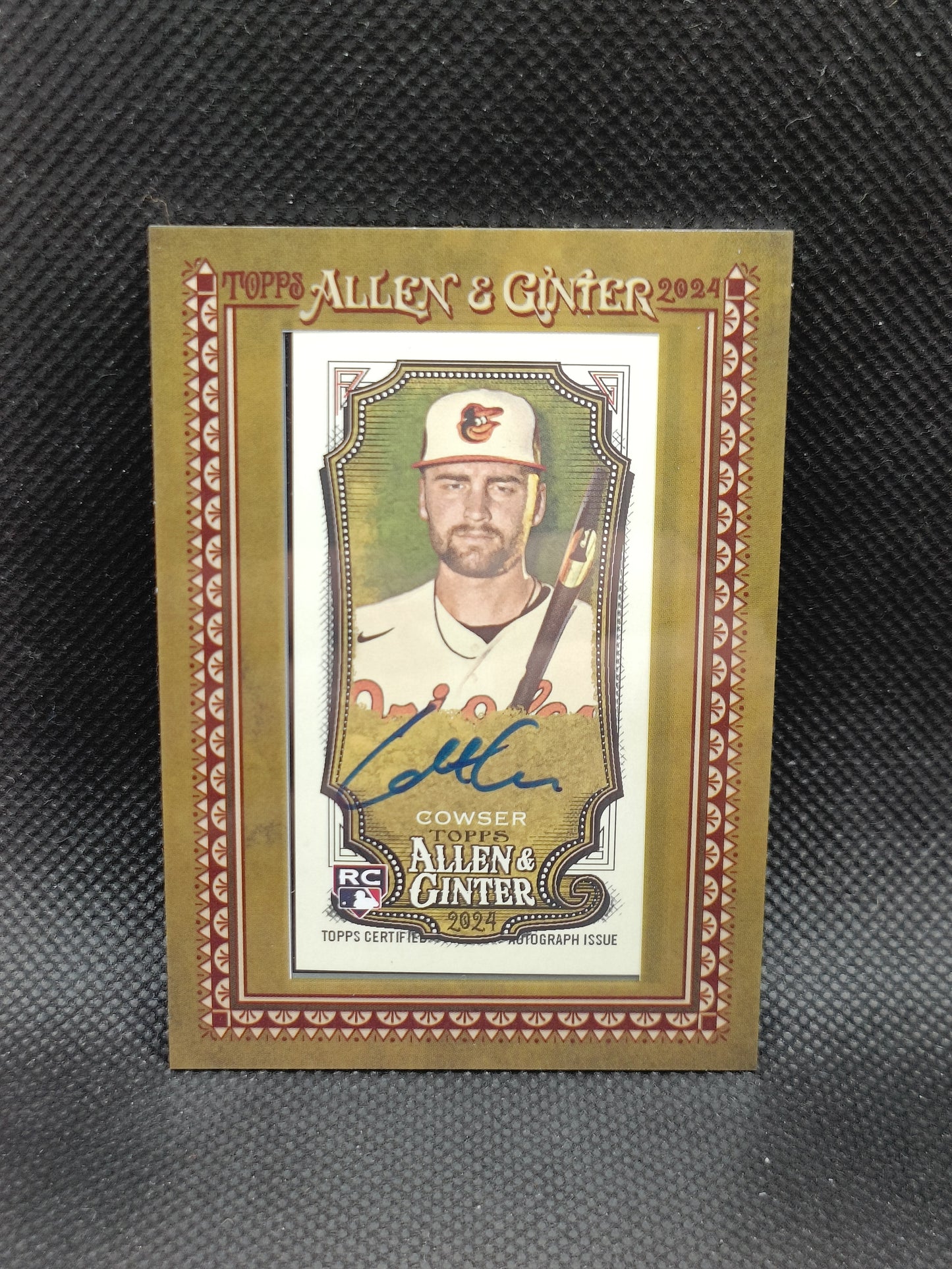Colton Cowser - 2024 Allen & Ginter Rookie Mini Framed Auto - Baltimore Orioles