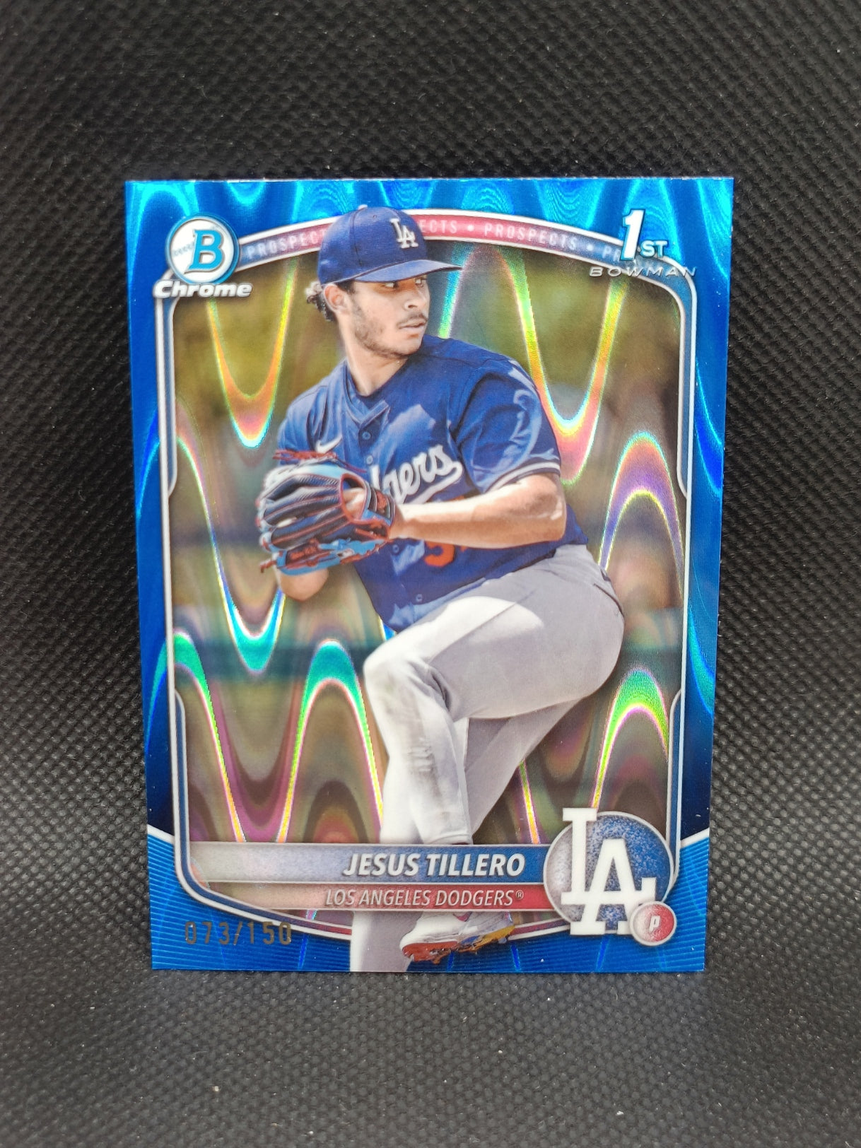 Jesus Tillero - 2025 Bowman Chrome 1st Bowman Blue Raywave /150 - LA Dodgers
