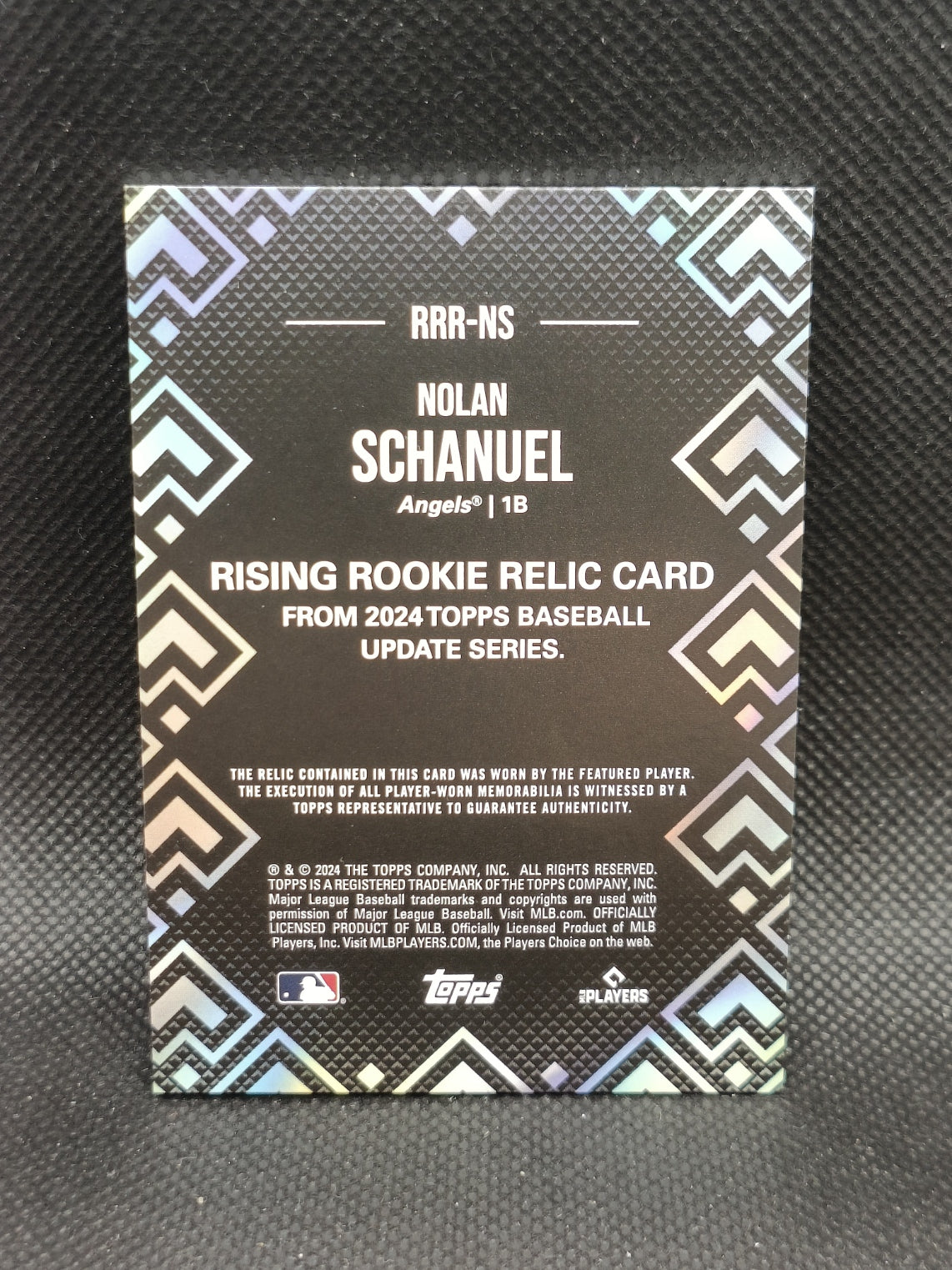 Nolan Schanuel - 2024 Topps Update Series Rising Rookie Relic - LA Angels