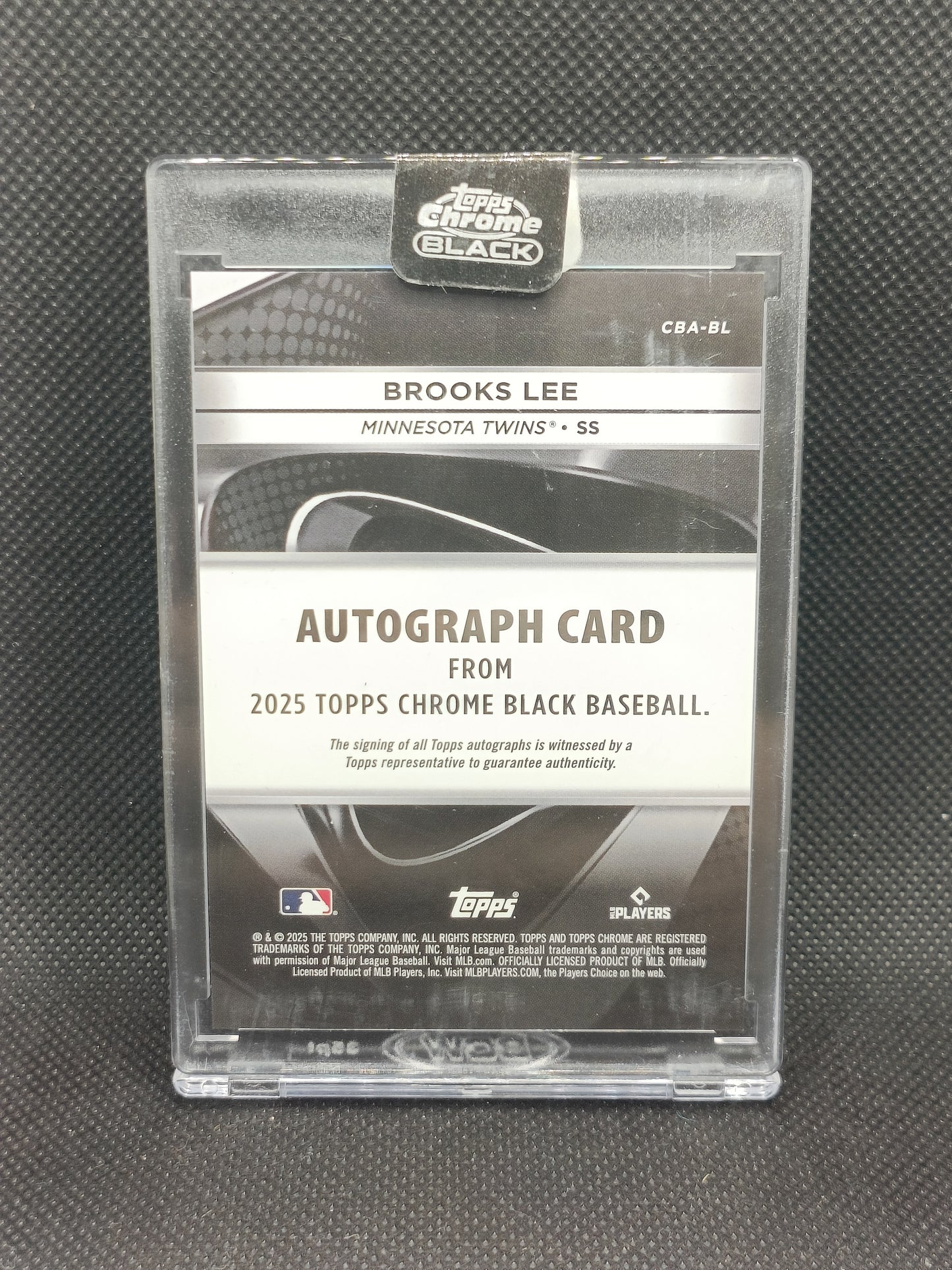 Brooks Lee - 2025 Topps Chrome Black Rookie Auto - Minnesota Twins
