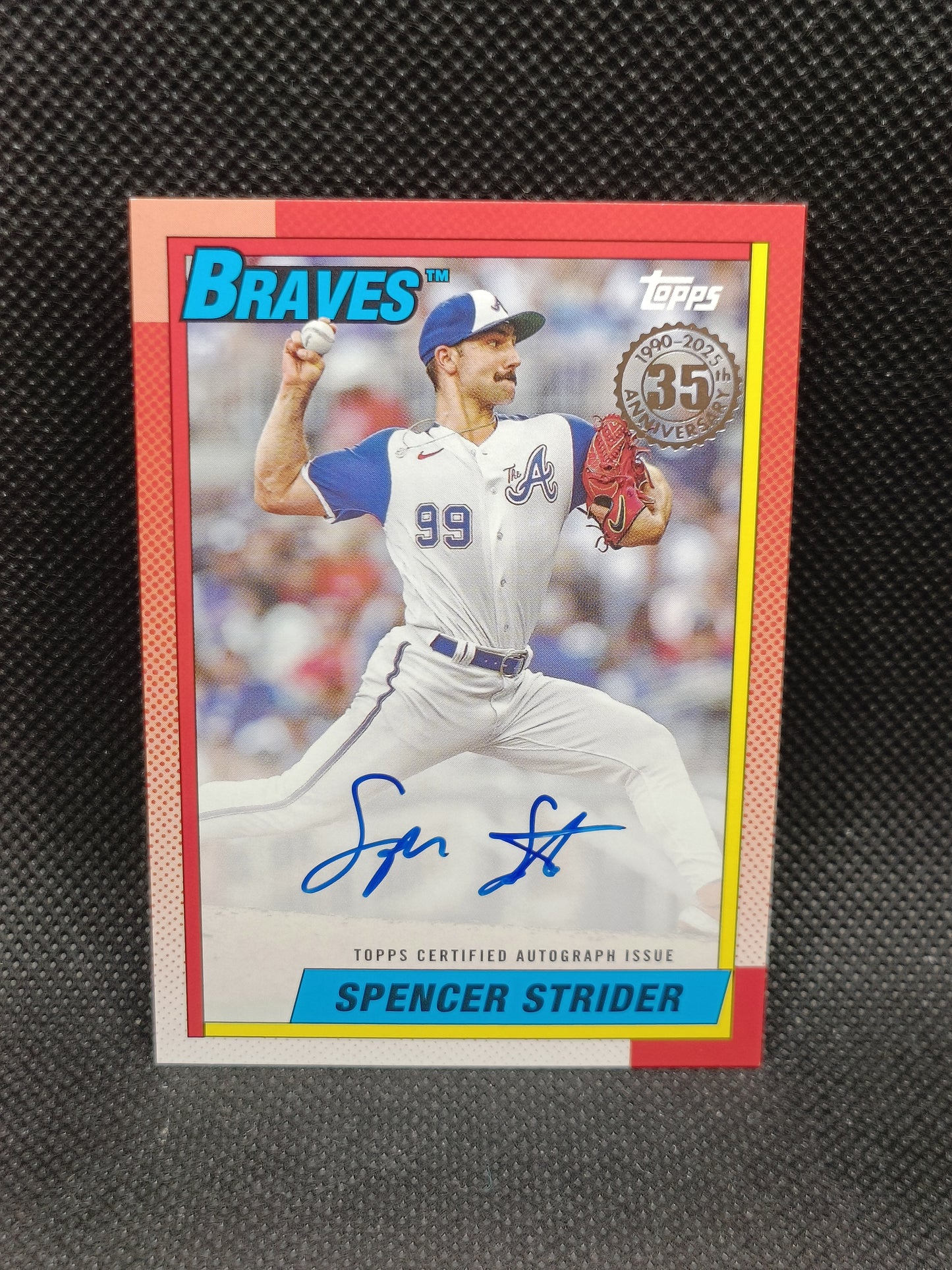 Spencer Strider - 2025 Topps Series One 1990 Auto - Atlanta Braves