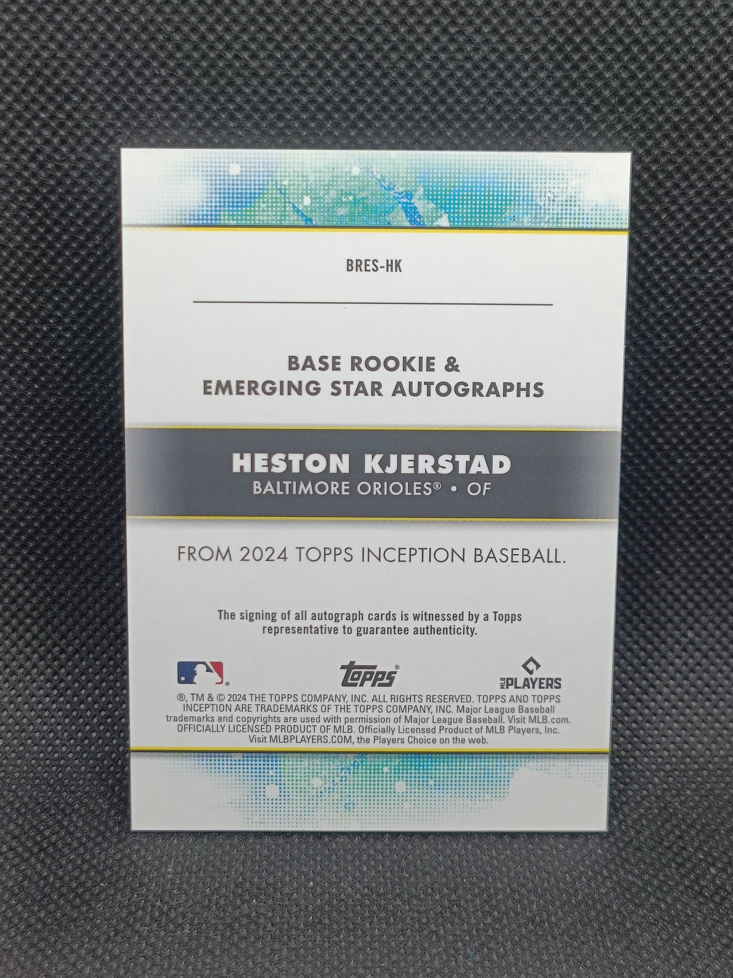 Heston Kjerstad - 2024 Topps Inception Rookie Auto /299 - Baltimore Orioles