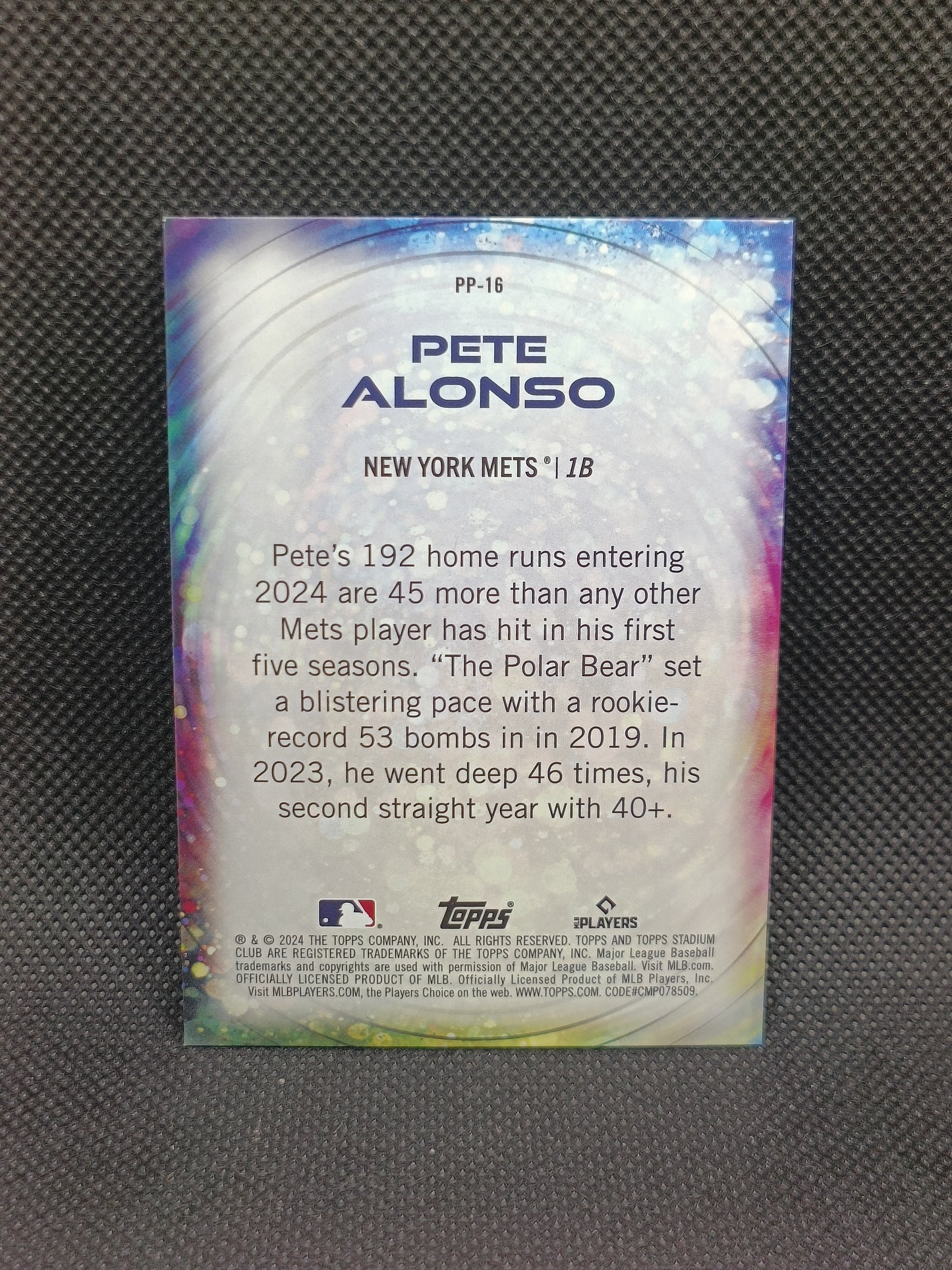 Pete Alonso - 2024 Topps Stadium Club Power Packed Insert - New York Mets