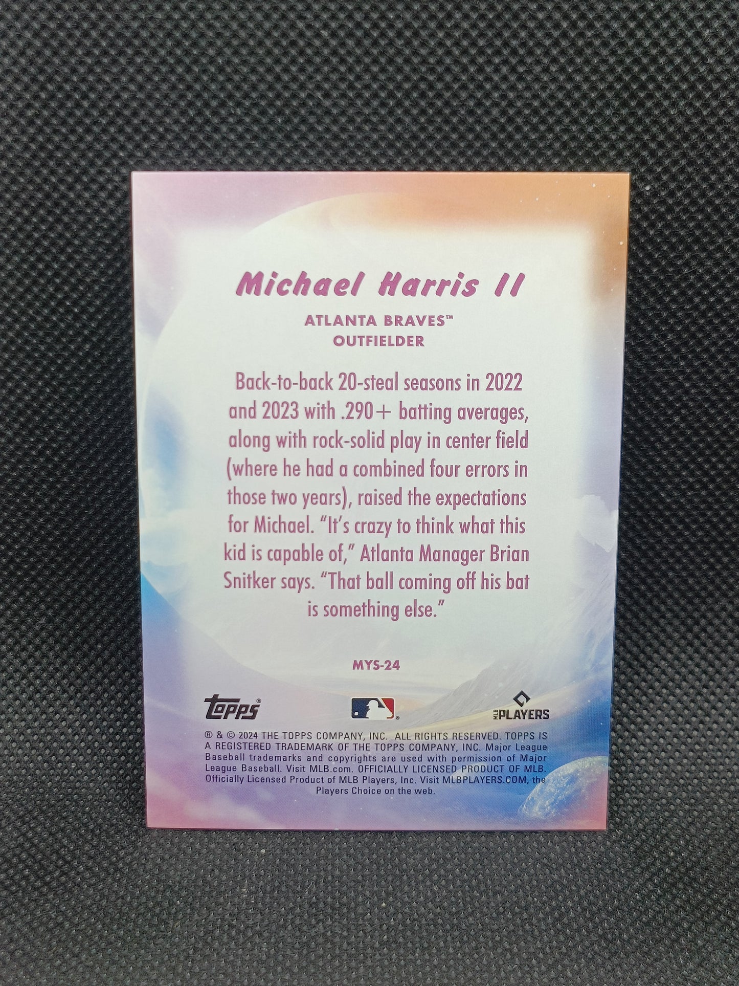 Michael Harris II - 2024 Topps Update Series Mystical Black Stars /299 - Atlanta Braves