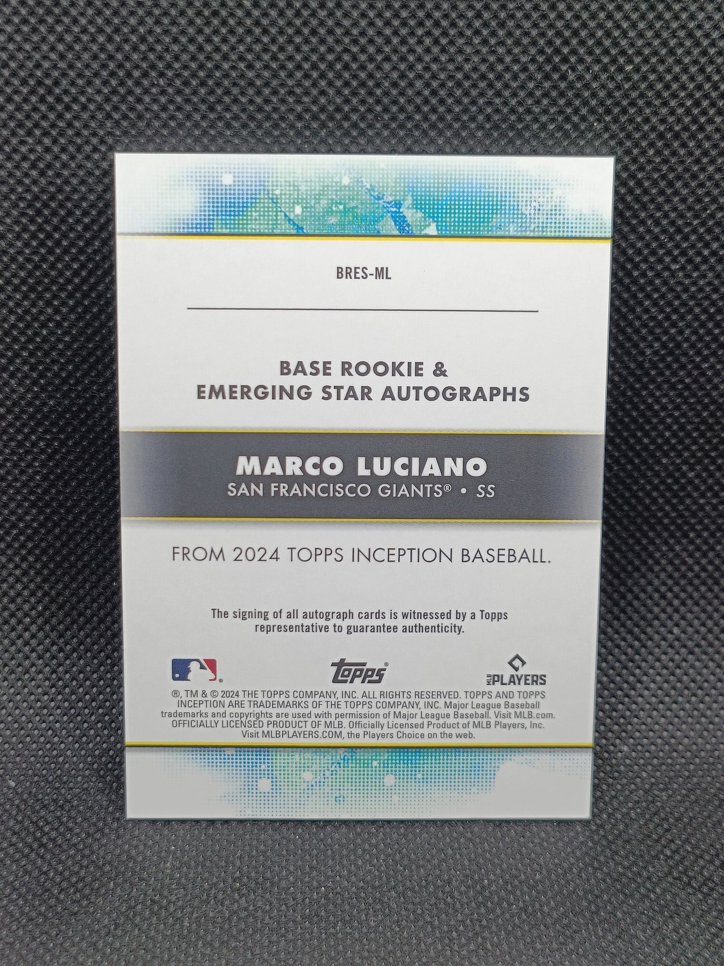 Marco Luciano - 2024 Topps Inception Rookie Auto Green /99 - San Francisco Giants