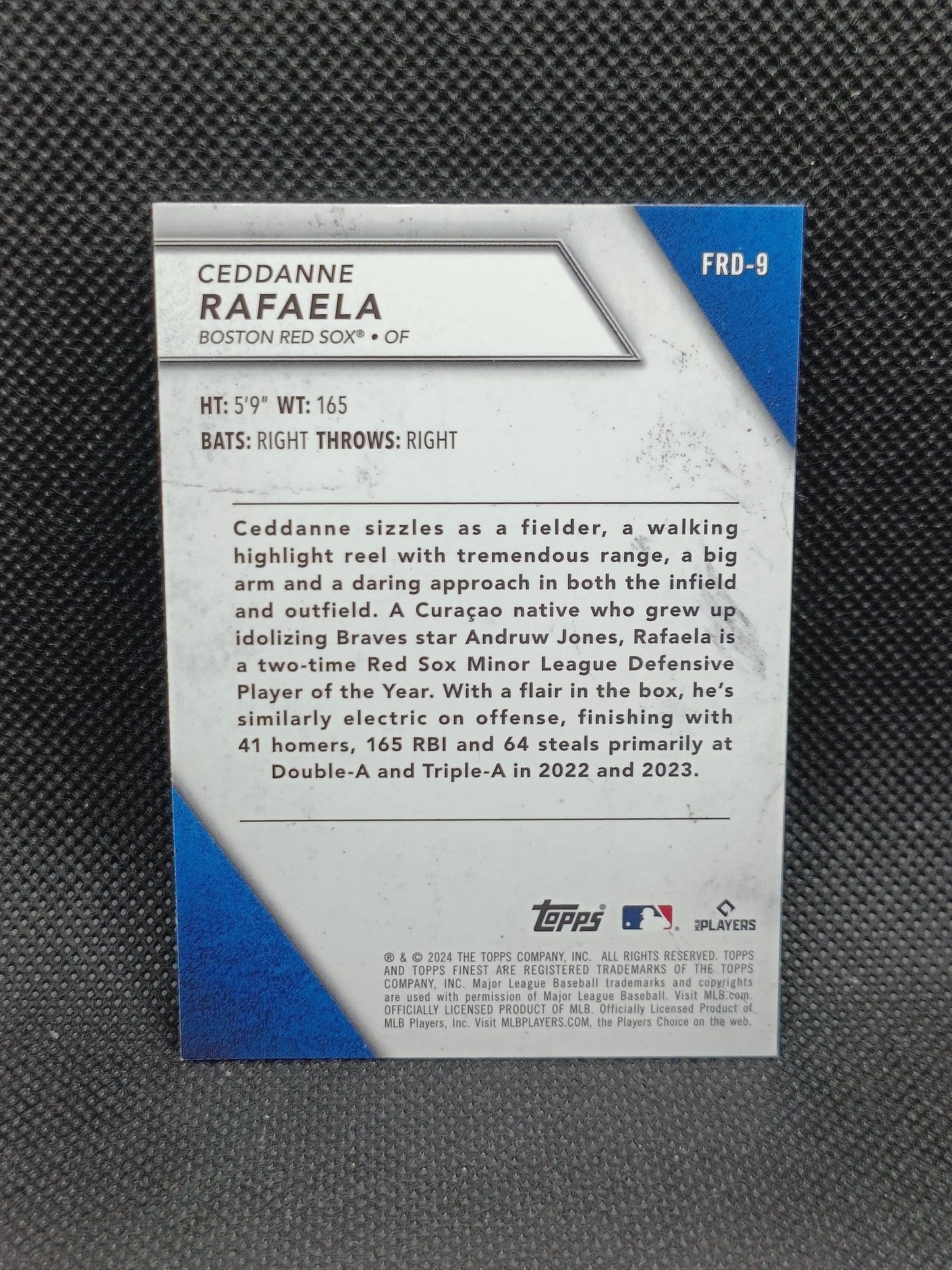 Ceddanne Rafaela - 2024 Topps Finest Rookies Insert - Boston Red Sox