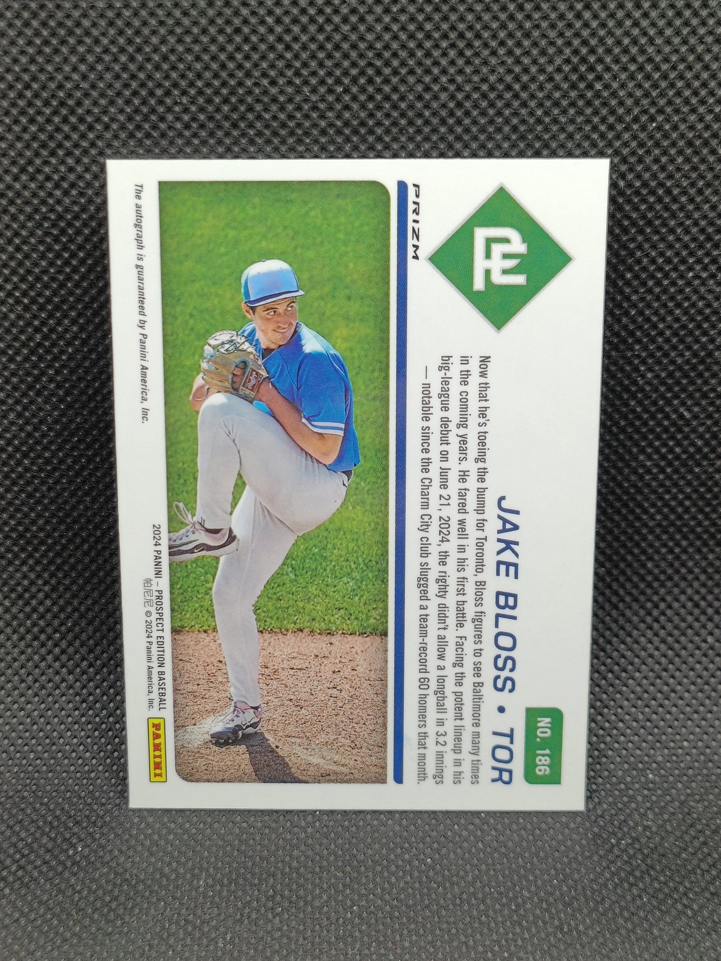 Jake Bloss - 2024 Panini Prospect Edition Holo Auto - Toronto Blue Jays