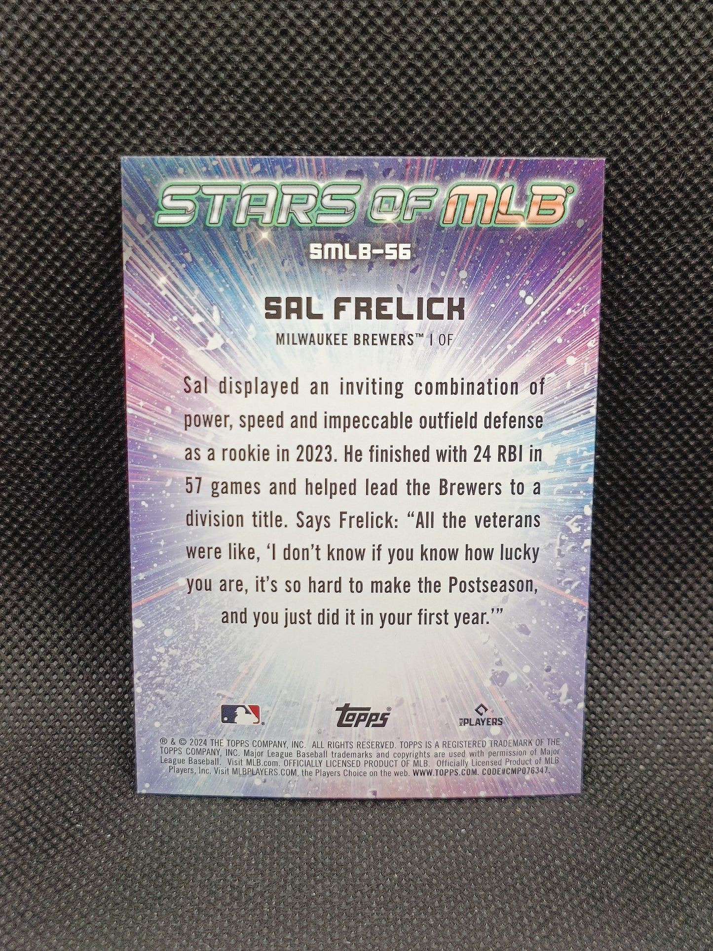 Sal Frelick - 2024 Topps Series Two Stars Of MLB Rookie - Milwaukee Brewers