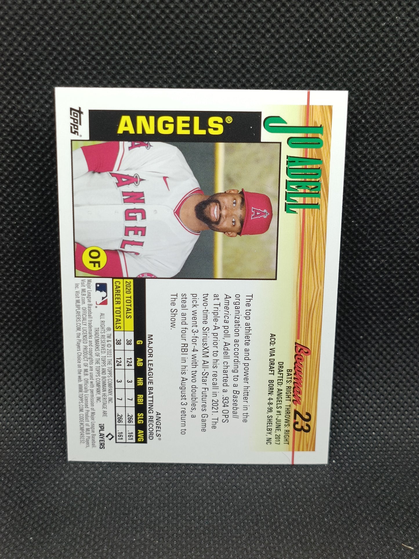 Jo Adell - 2021 Bowman Heritage Rookie Black & White - LA Angels