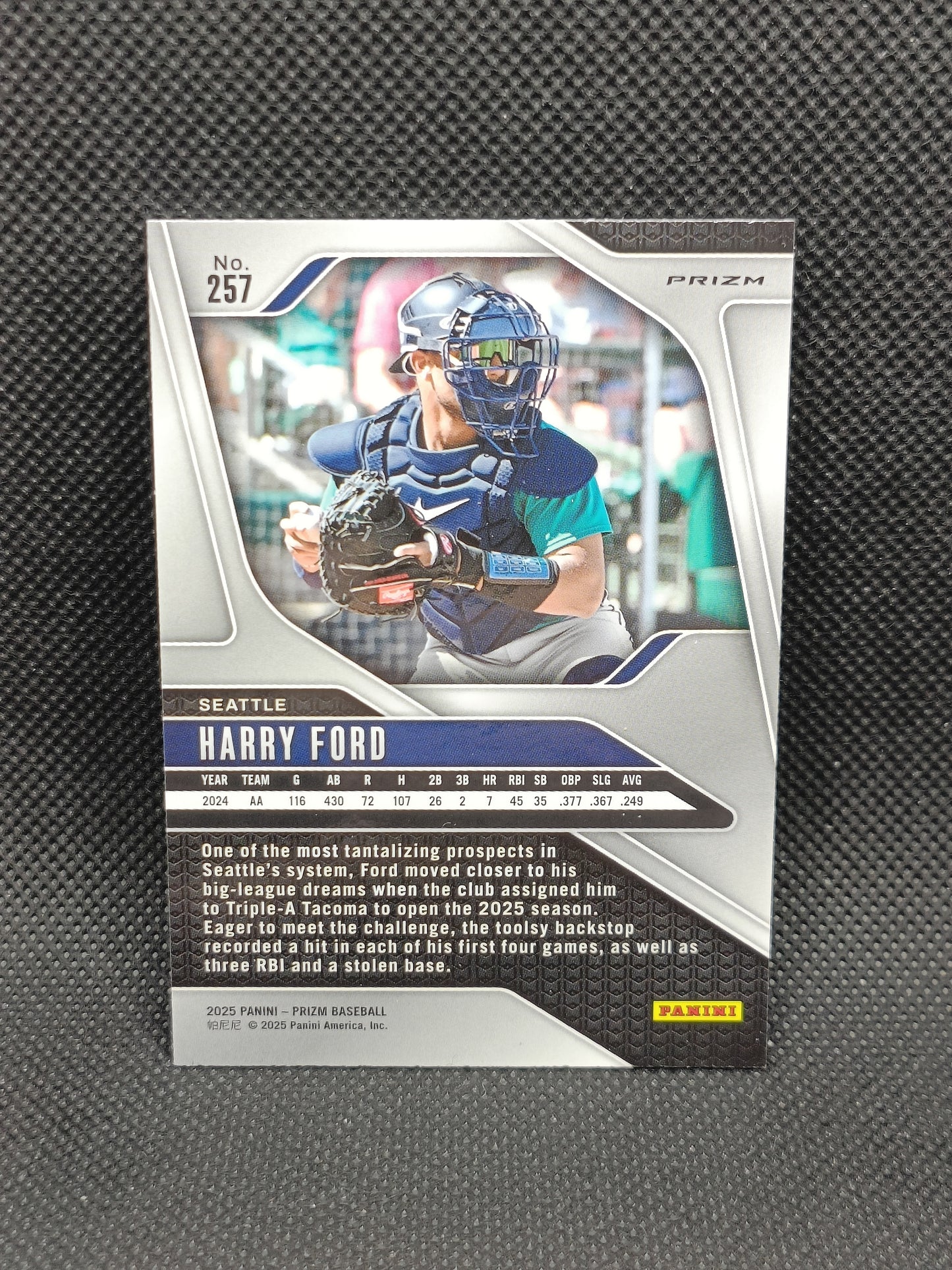 Harry Ford - 2025 Panini Prizm Green - Seattle Mariners