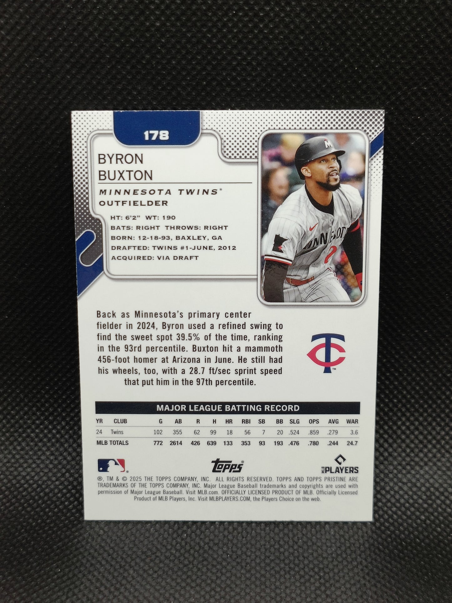 Byron Buxton - 2025 Topps Pristine Aqua Refractor /199 - Minnesota Twins