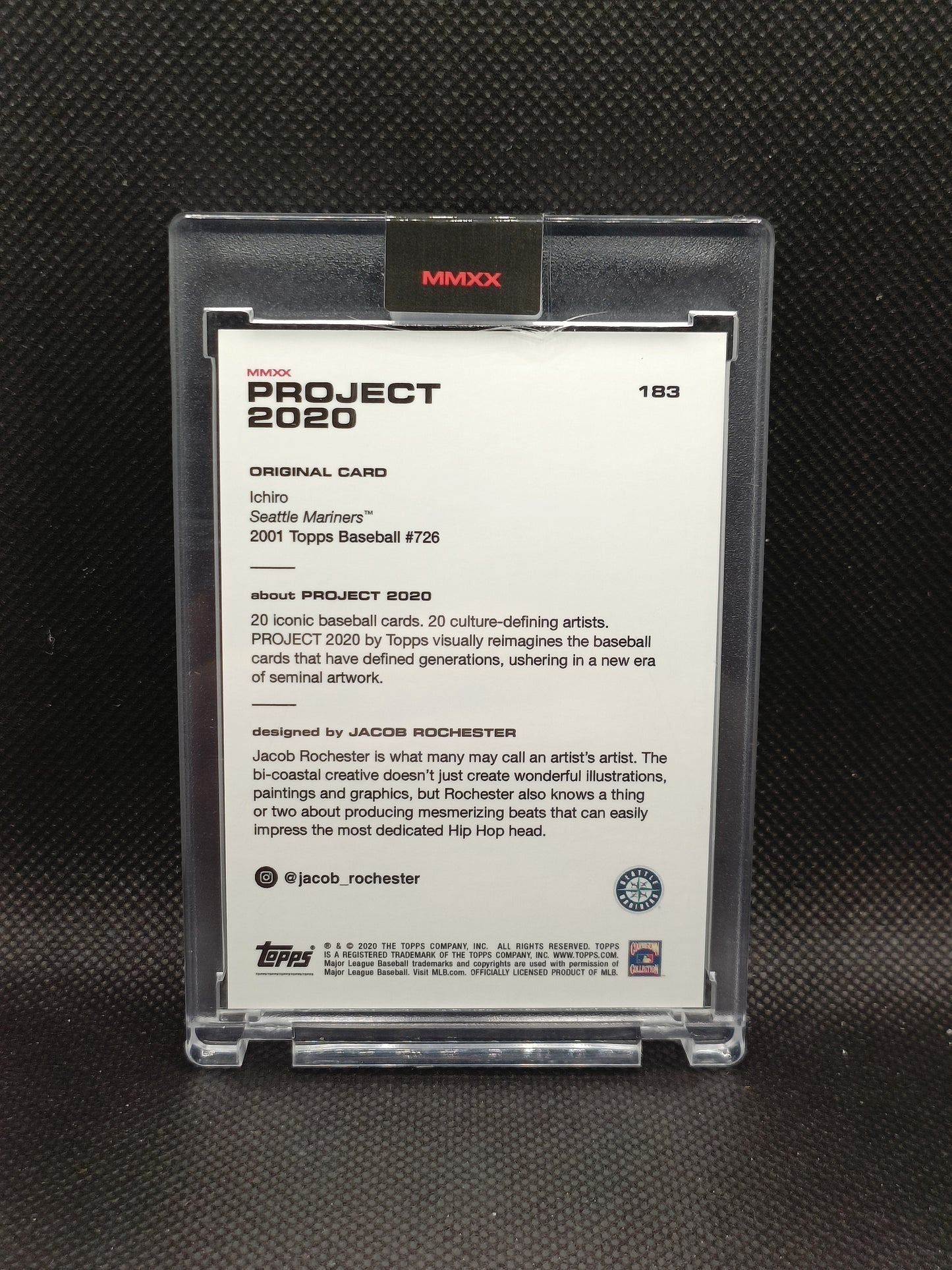 Ichiro - Topps Project 2020 Jacob Rochester - Print Run 3,652 - Seattle Mariners