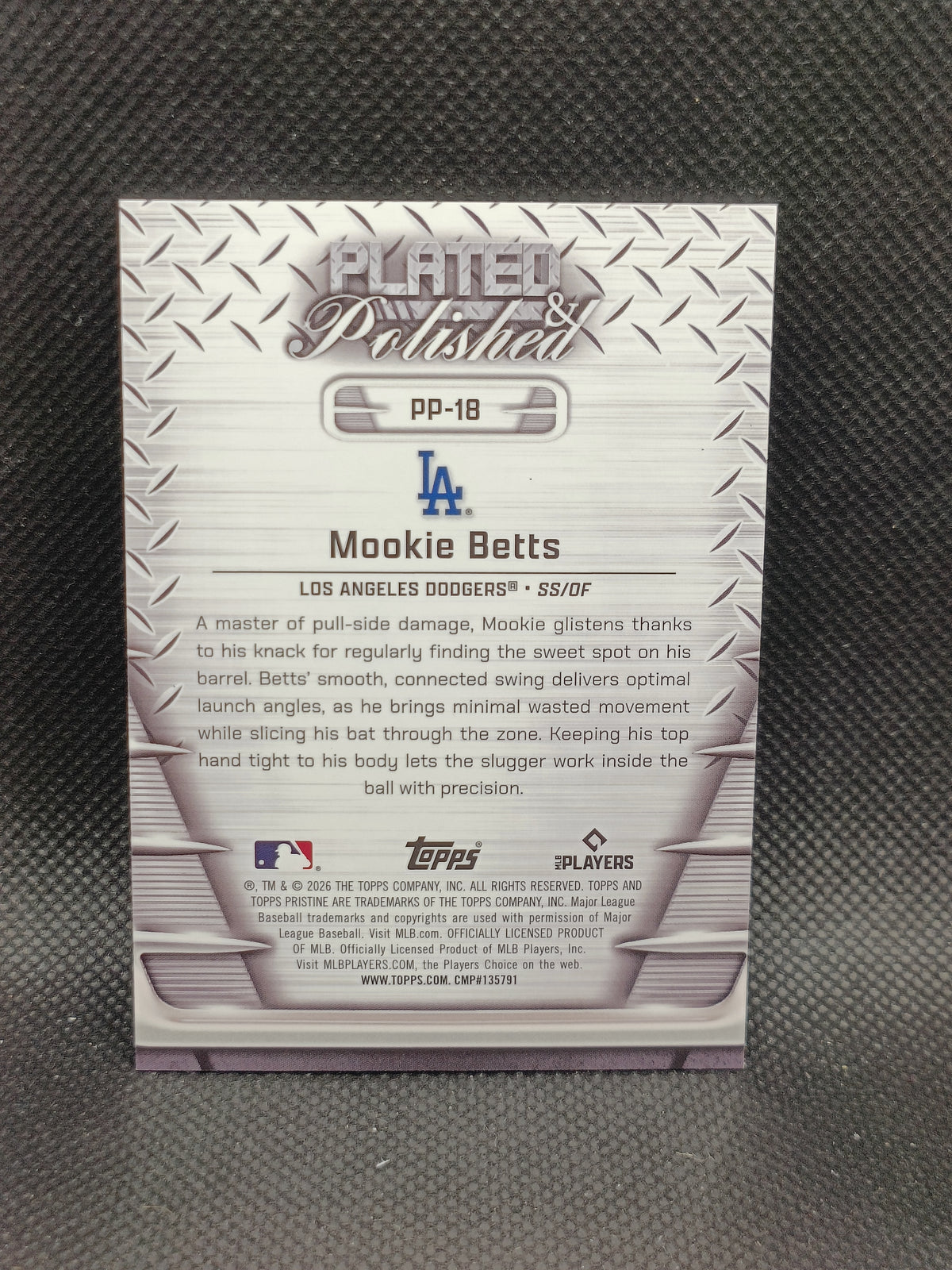 Mookie Betts - 2026 Topps Pristine Plated & Polished - LA Dodgers