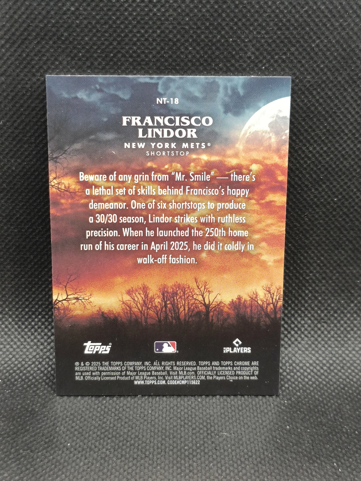 Francisco Lindor - 2025 Topps Chrome Update Night Terrors - New York Mets