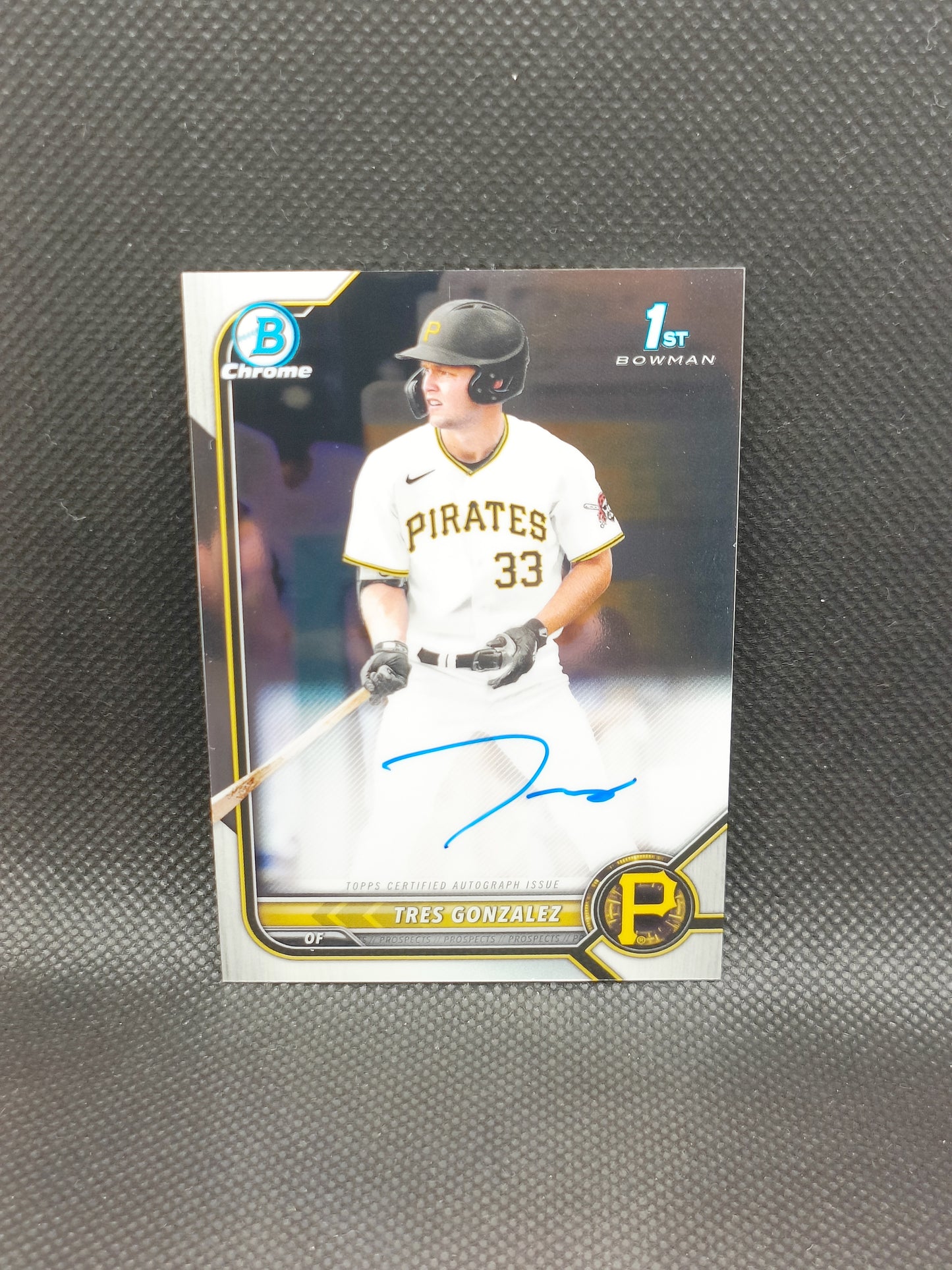 Tres Gonzalez - 2022 Bowman Chrome 1st Bowman Auto - Pittsburgh Pirates
