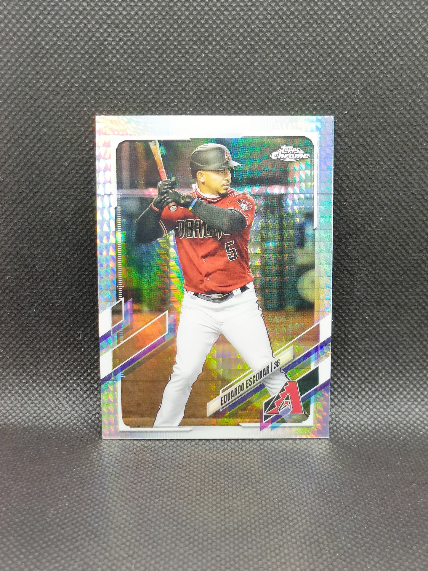 Eduardo Escobar - 2021 Topps Chrome Prism Refractor- Arizona Diamondbacks