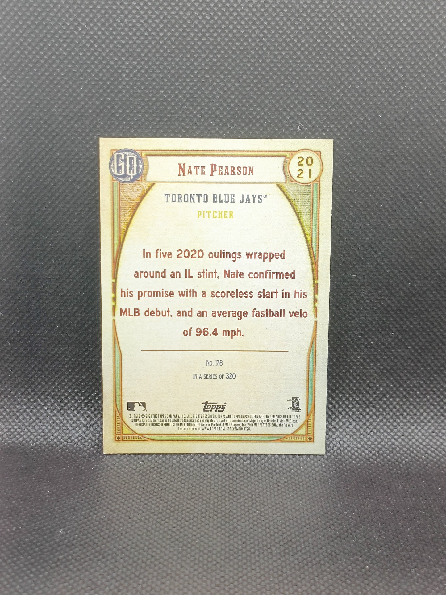 Nate Pearson - 2021 Topps Gypsy Queen Rookie Green - Toronto Blue Jays