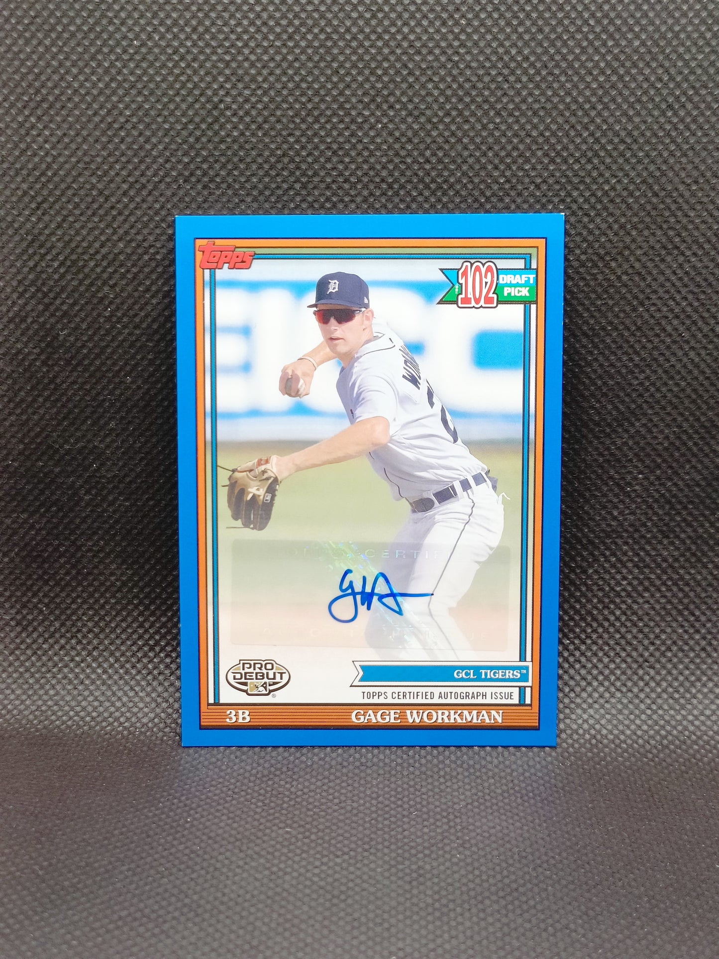 Gage Workman - 2021 Topps Pro Debut Draft Pick Auto Blue /150 - Detroit Tigers