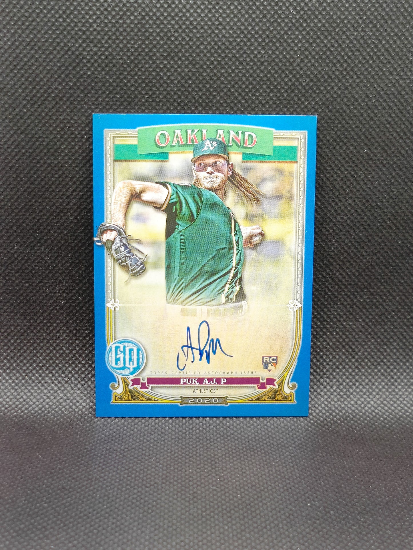 AJ Puk - 2020 Topps Gypsy Queen Rookie Auto Blue /99 - Oakland Athletics