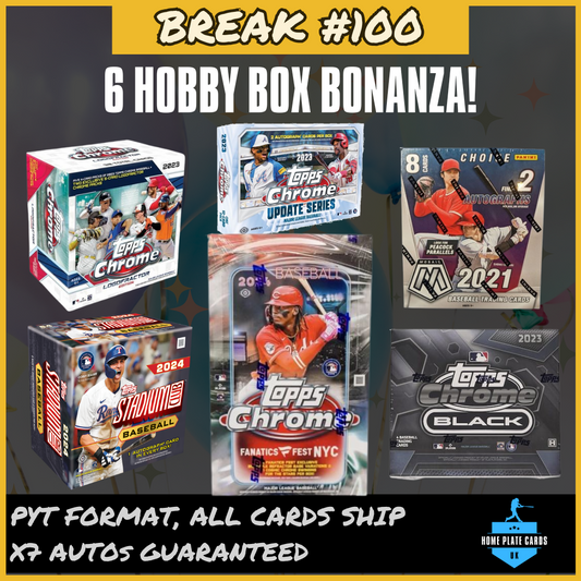 Break #100 - 6 Hobby Box Bonanza - 7 Autos - Full PYT