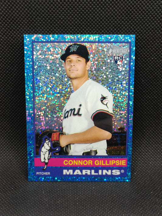 Connor Gillipsie - 2025 Topps Heritage High Number Rookie Blue Speckle Refractor - Miami Marlins