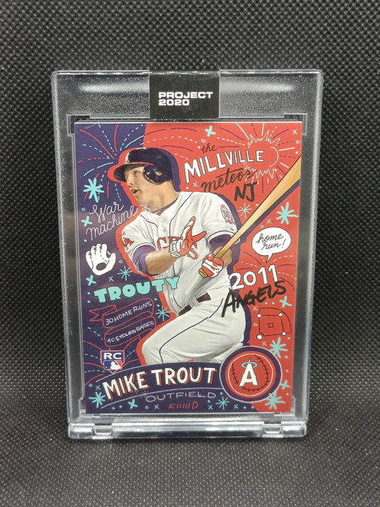Mike Trout - Topps Project 2020 Sophia Chang - Print Run 14,821 - LA Angels