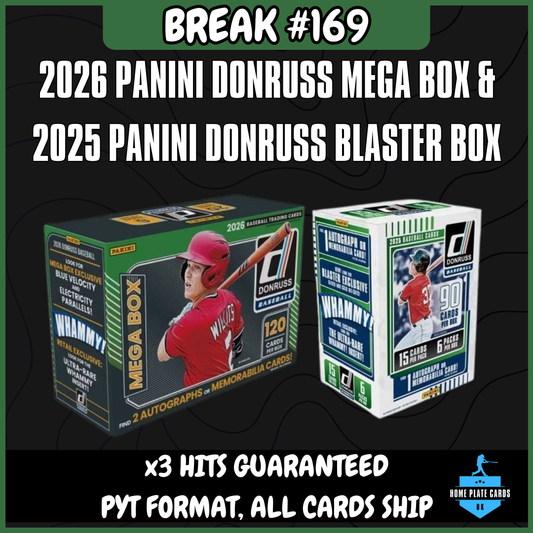 Break #169 - 2026 Panini Donruss Mega & 2025 Panini Donruss Blaster - 3 Hits - Full PYT