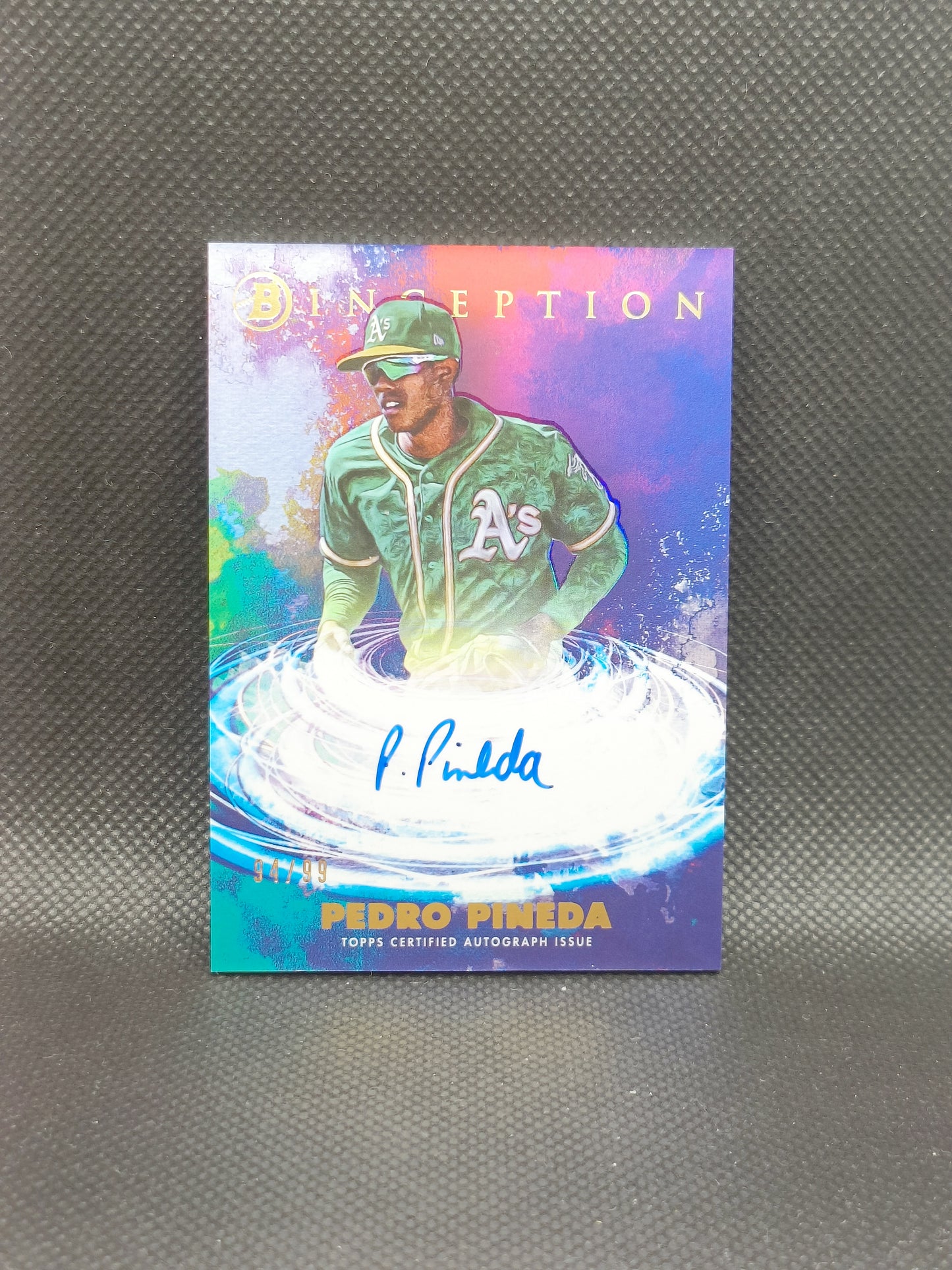 Pedro Pineda - 2021 Bowman Inception Primordial Prospect Auto /99 - Oakland Athletics