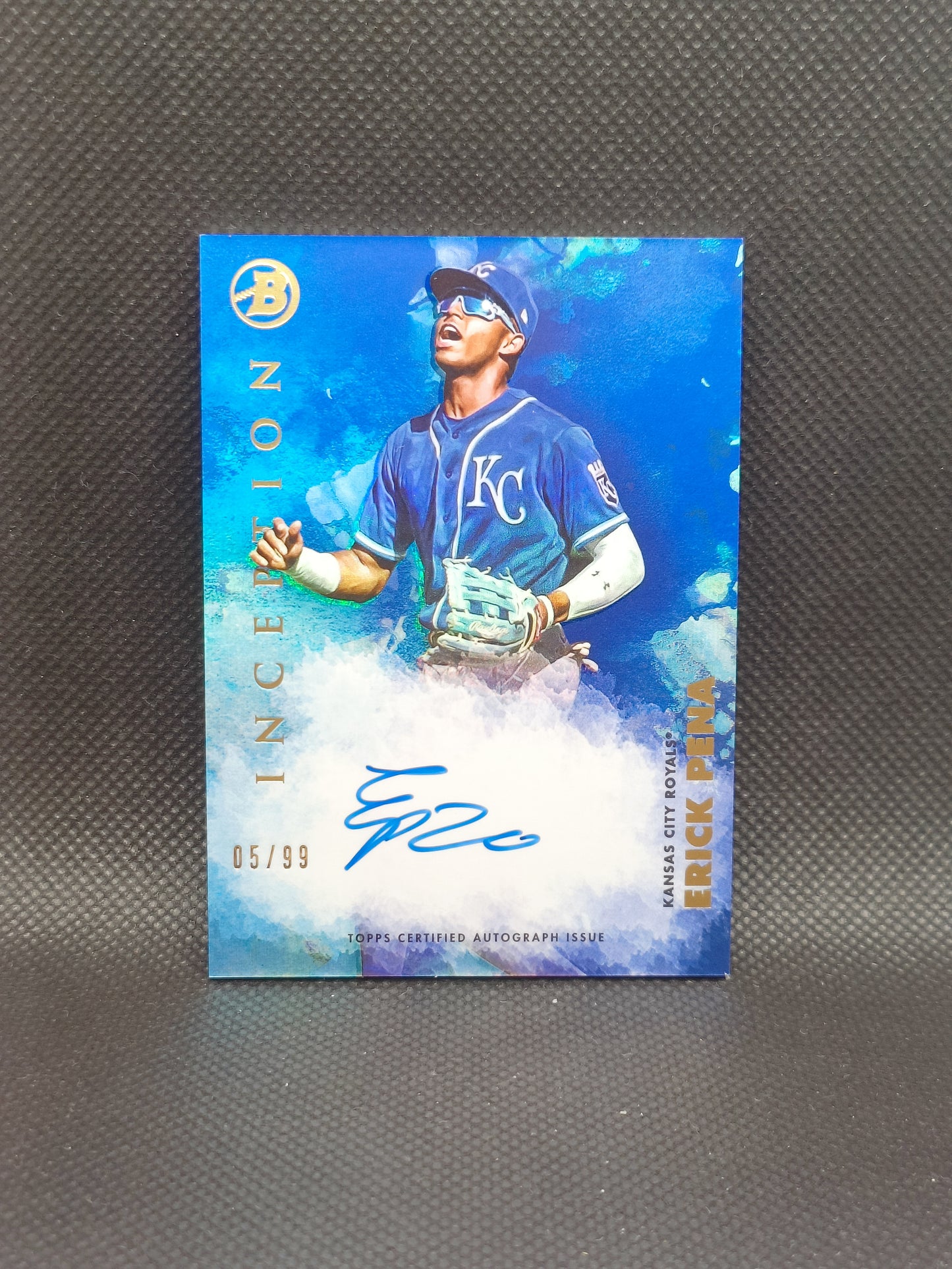 Erick Pena - 2021 Bowman Inception Auto Blue /99 - Kansas City Royals