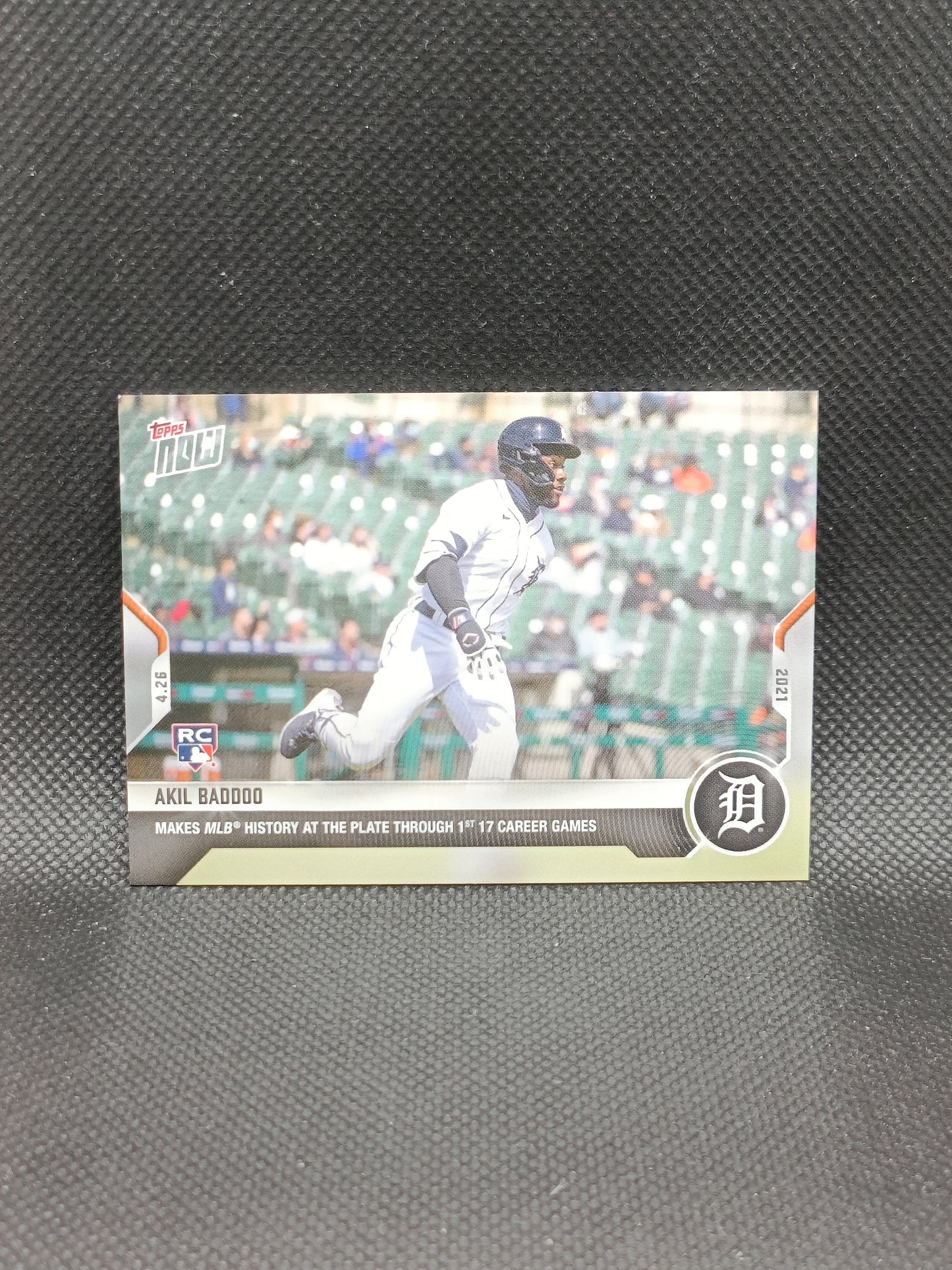 Akil Baddoo - 2021 Topps Now Rookie (PR = 1,914) - Detroit Tigers